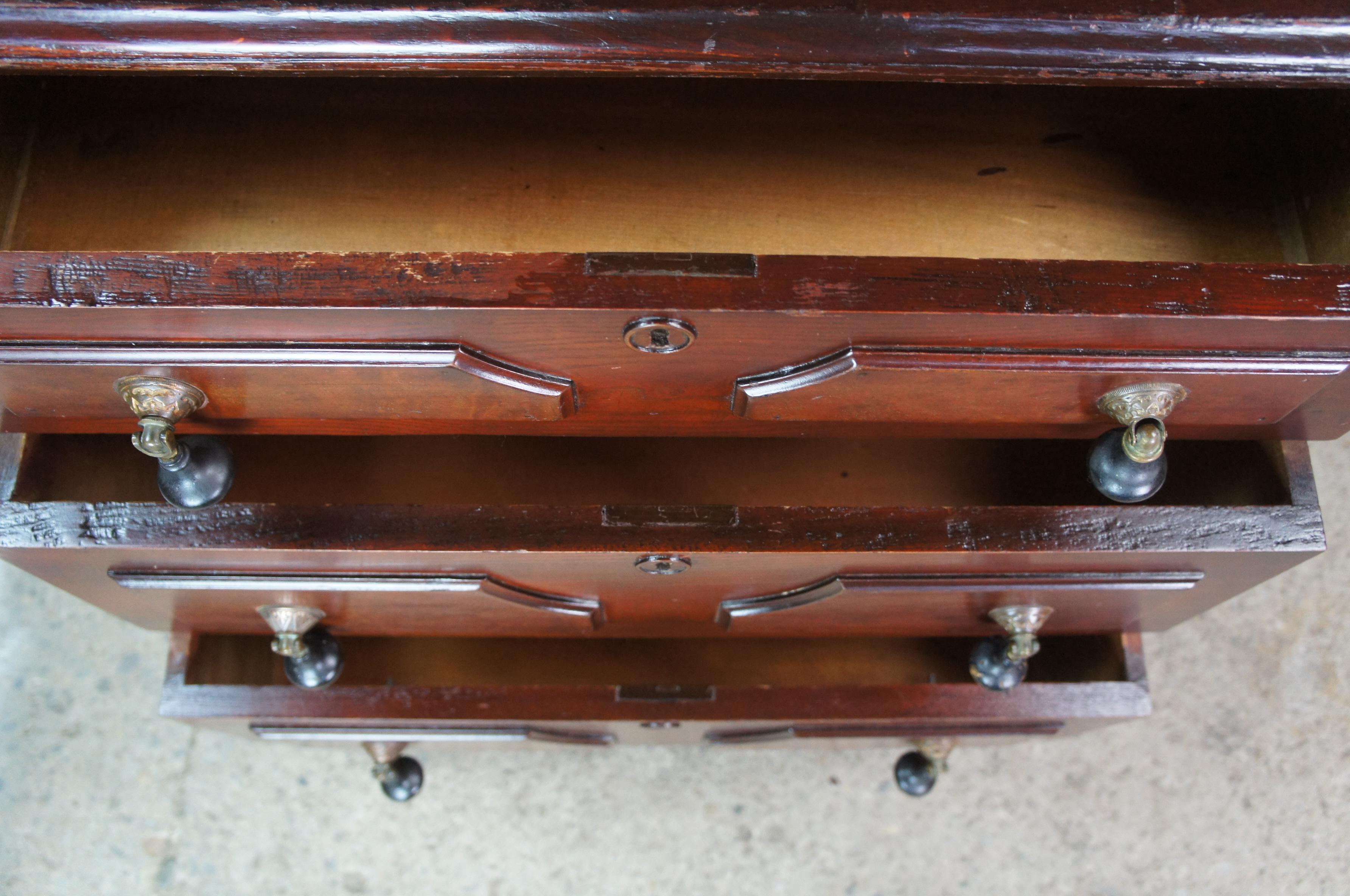 Antique Eastlake Victorian Walnut Dresser Chest of Drawers Nightstand Wash Stand 5