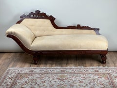 Antique Eastlake Victorian Walnut Fainting Couch c. Late 19th Century