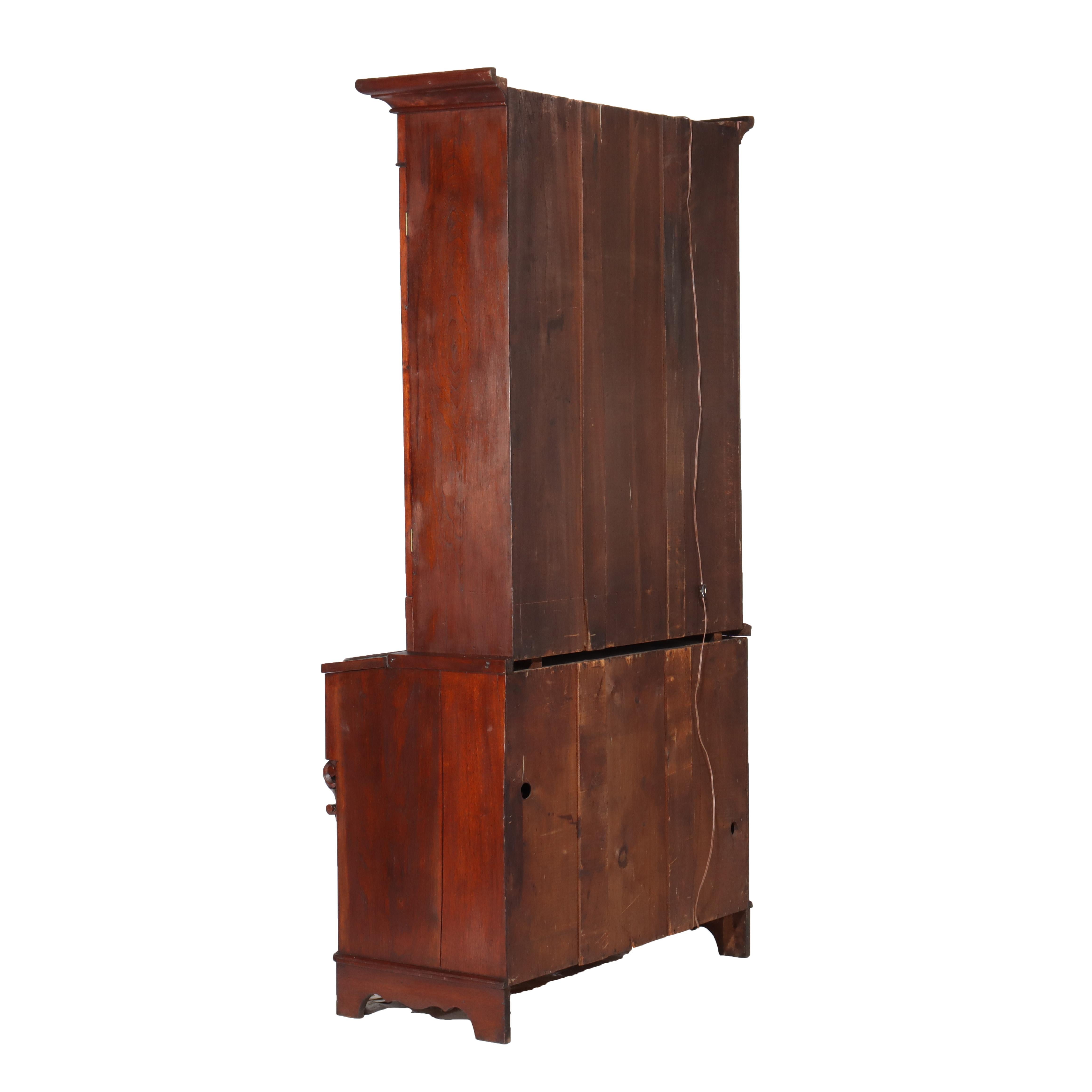 Ancien bureau secrétaire victorien en noyer Eastlake C1880 en vente 13