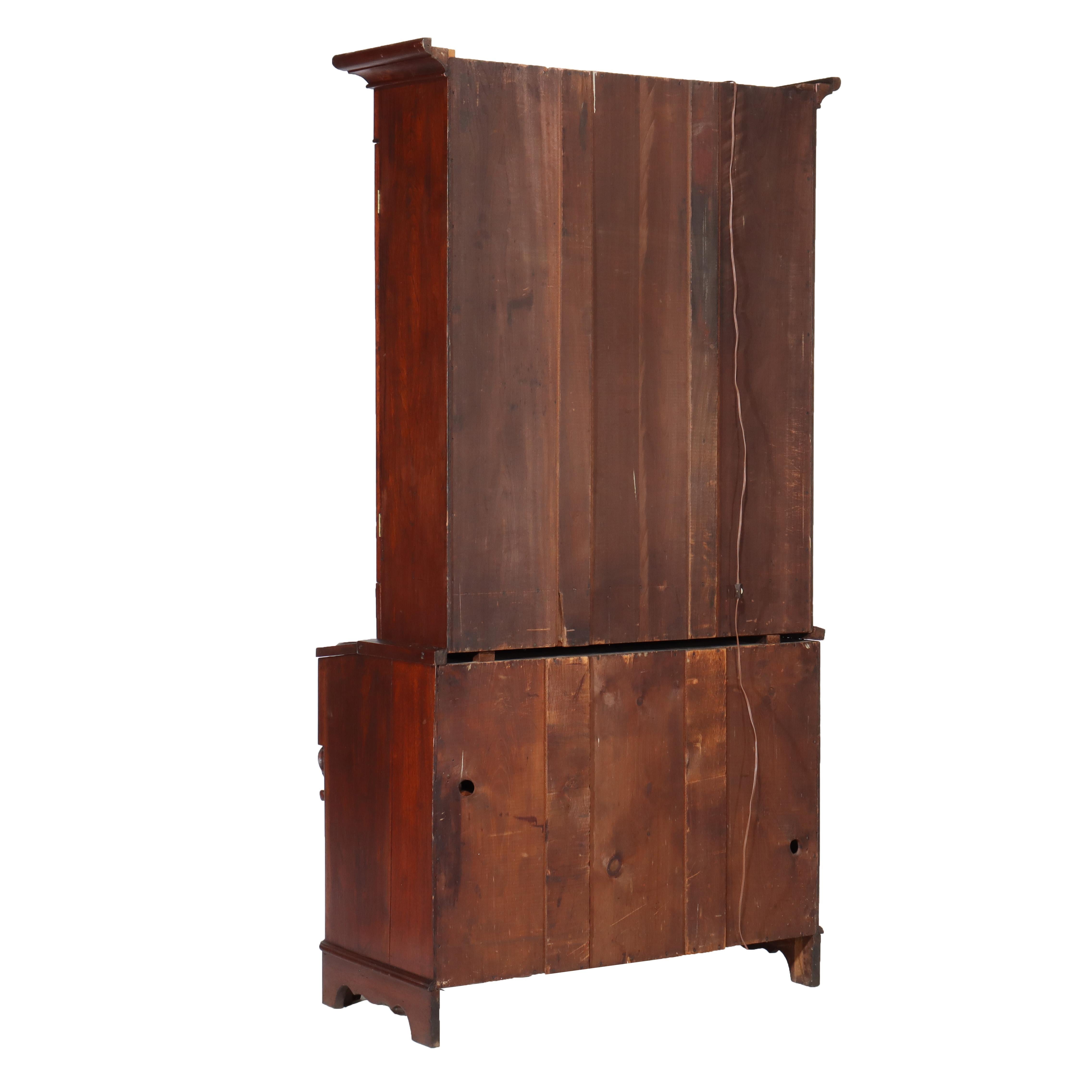 Ancien bureau secrétaire victorien en noyer Eastlake C1880 en vente 14