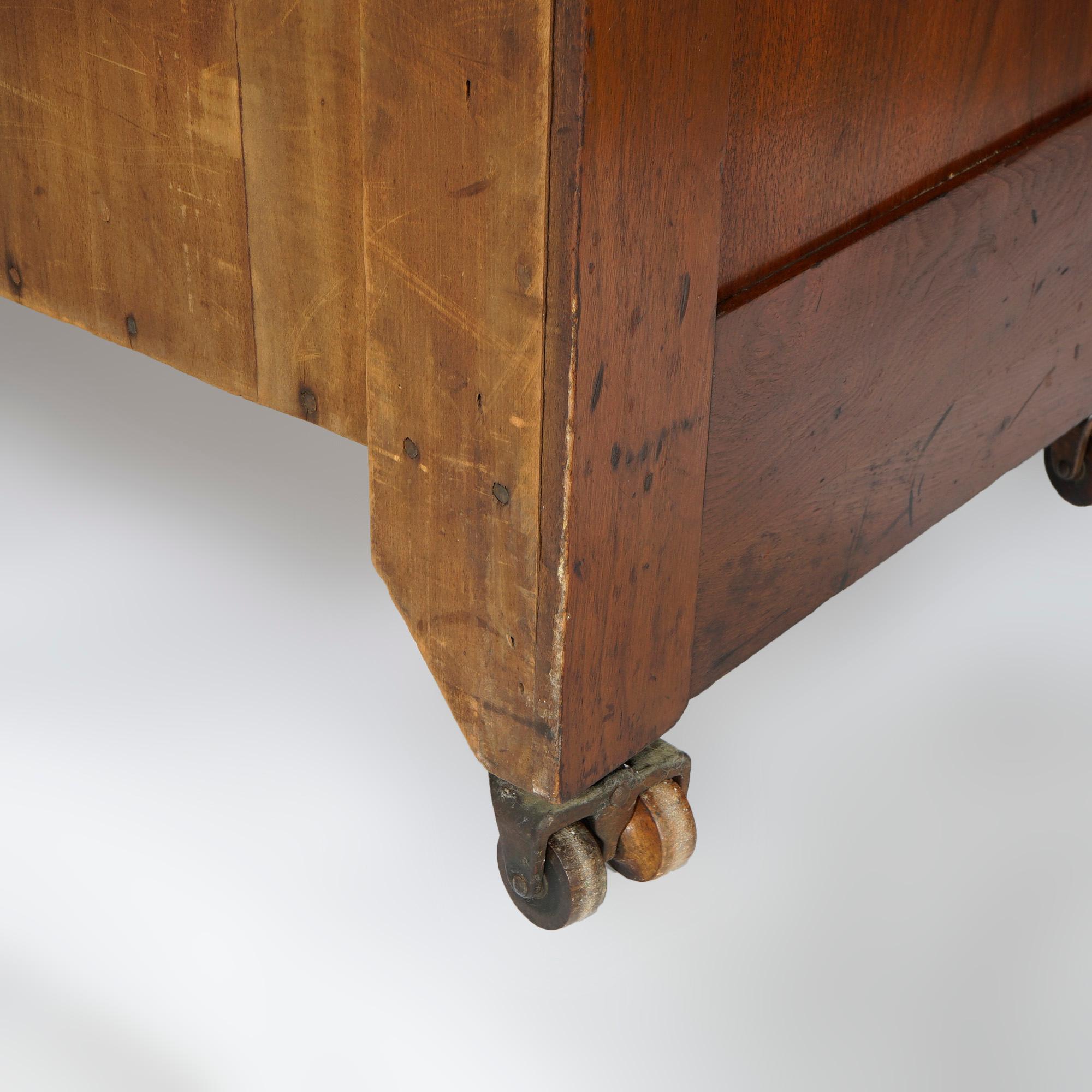 Antique Eastlake Walnut & Burl Cylinder Roll Top Secretary Desk, Circa 1890 12