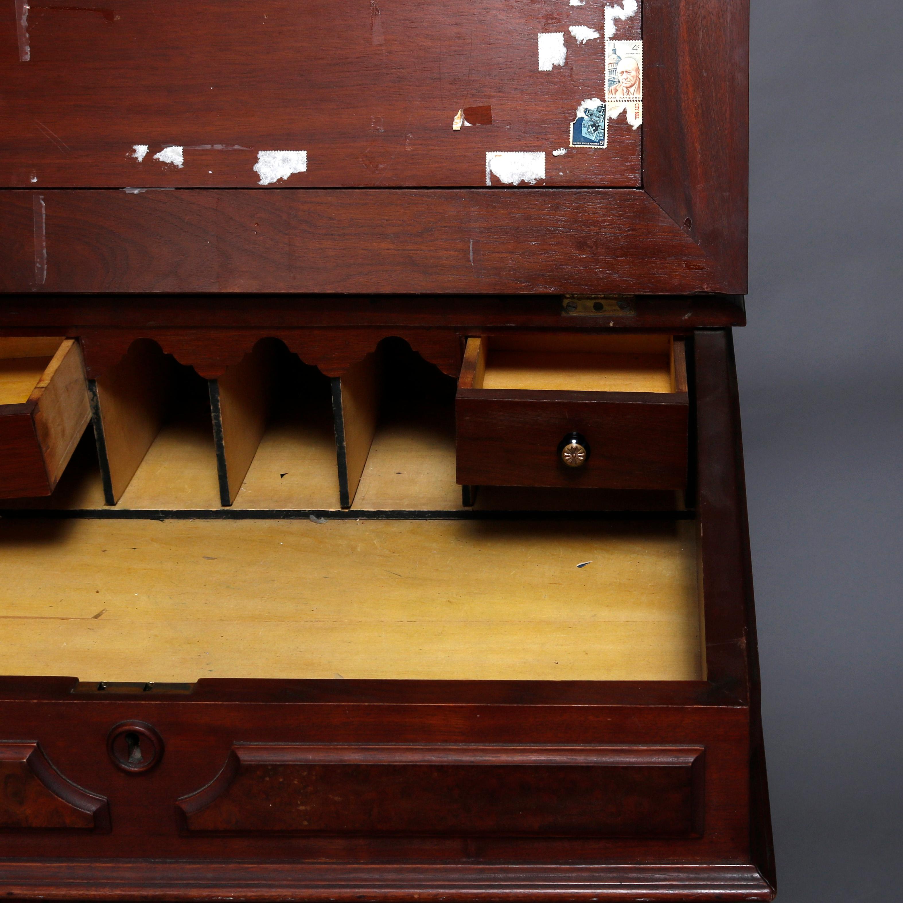 Antique Eastlake Walnut and Burl Davenport Desk, 19th Century 5