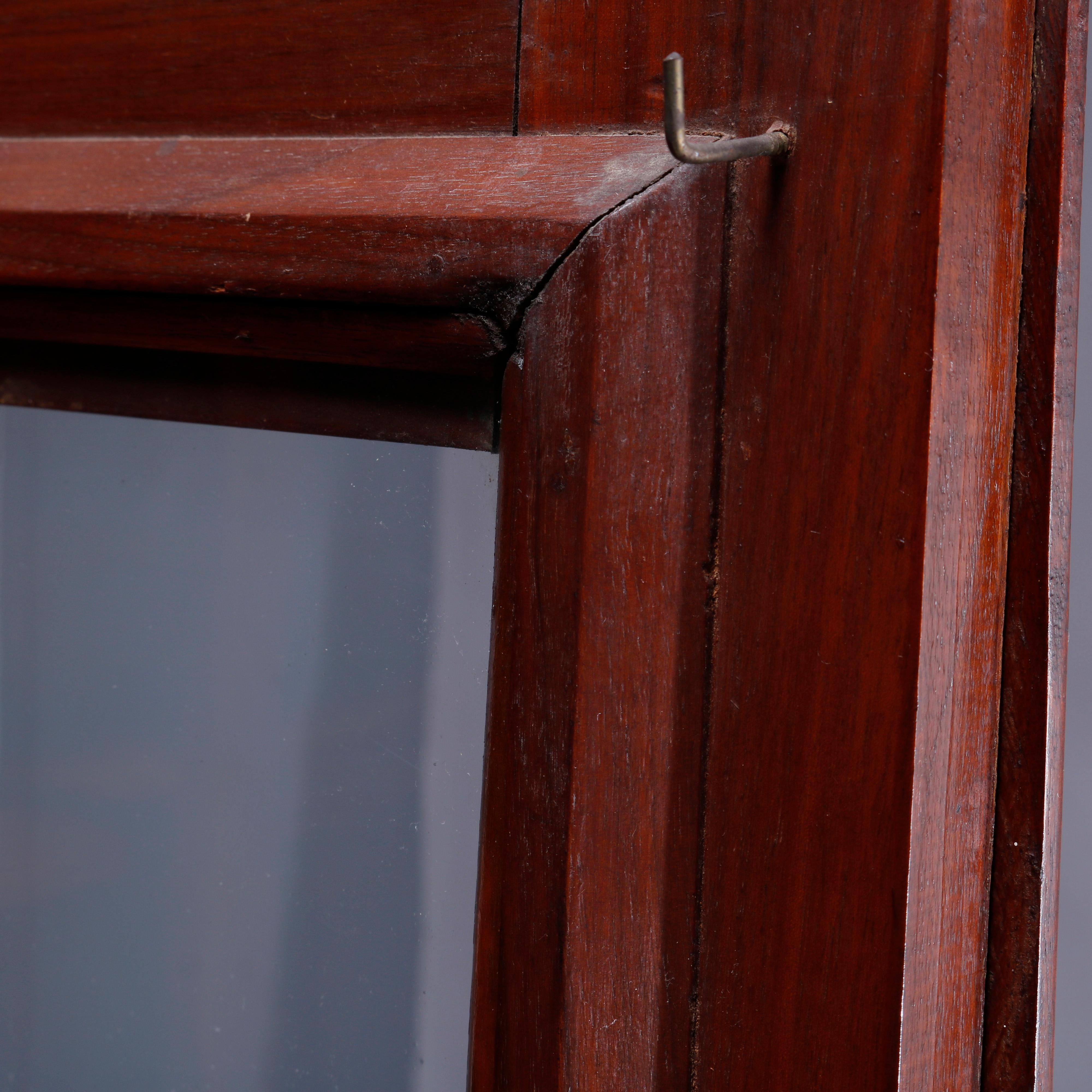 Antique Eastlake Walnut & Burl Double Door Bookcase Circa 1890 11
