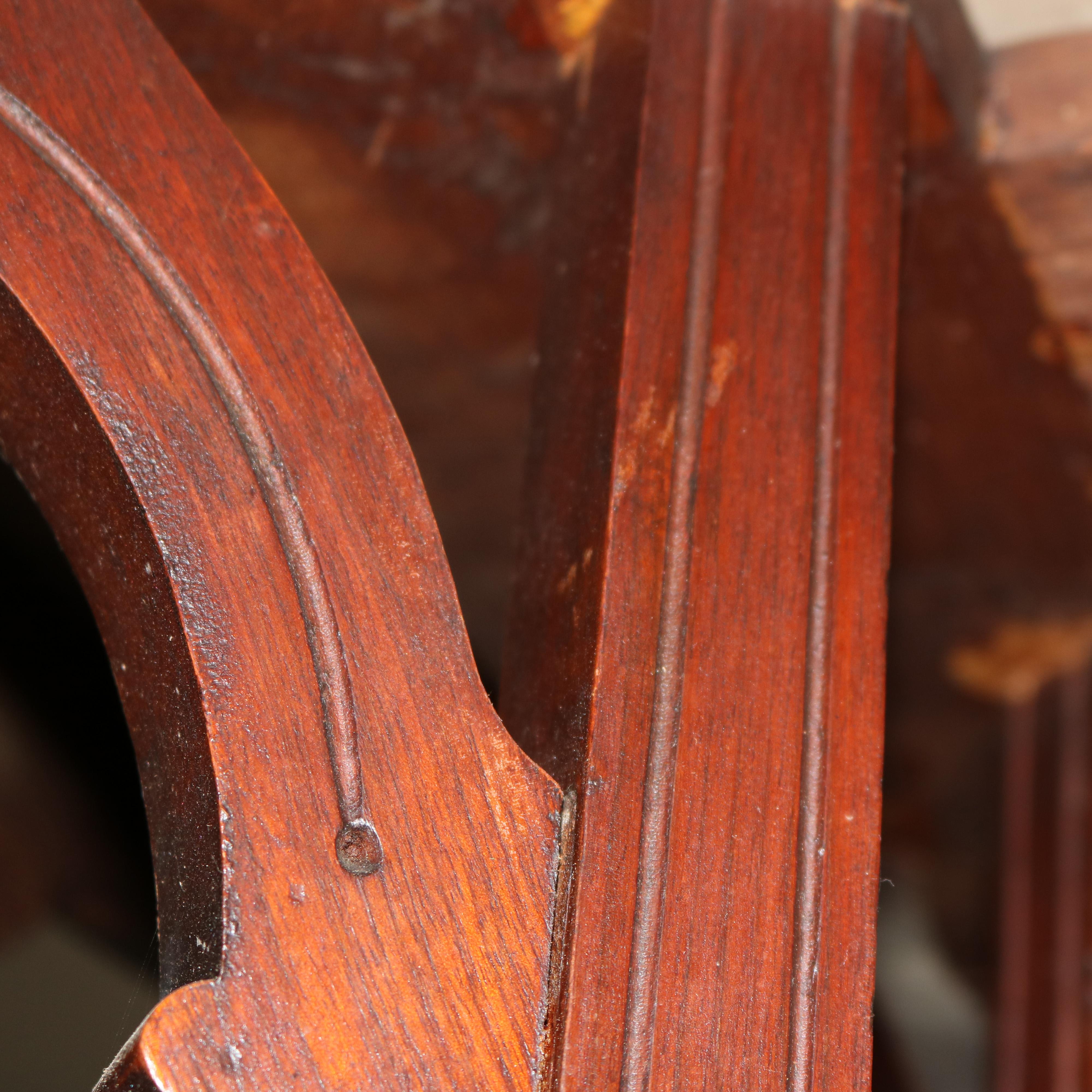 Antique Eastlake Walnut, Burl & Marble Parlor Table, Circa 1890 12