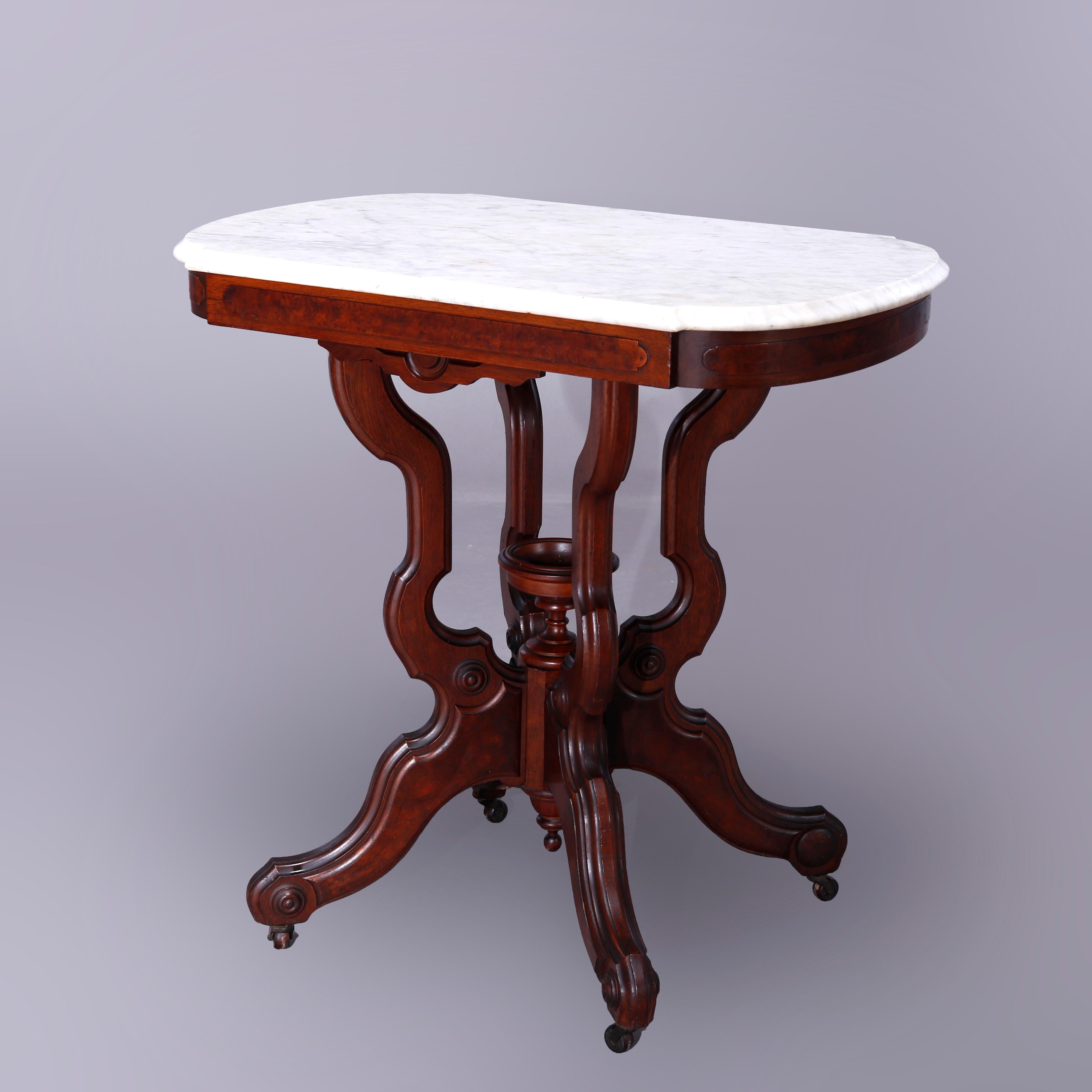 antique marble top parlor table