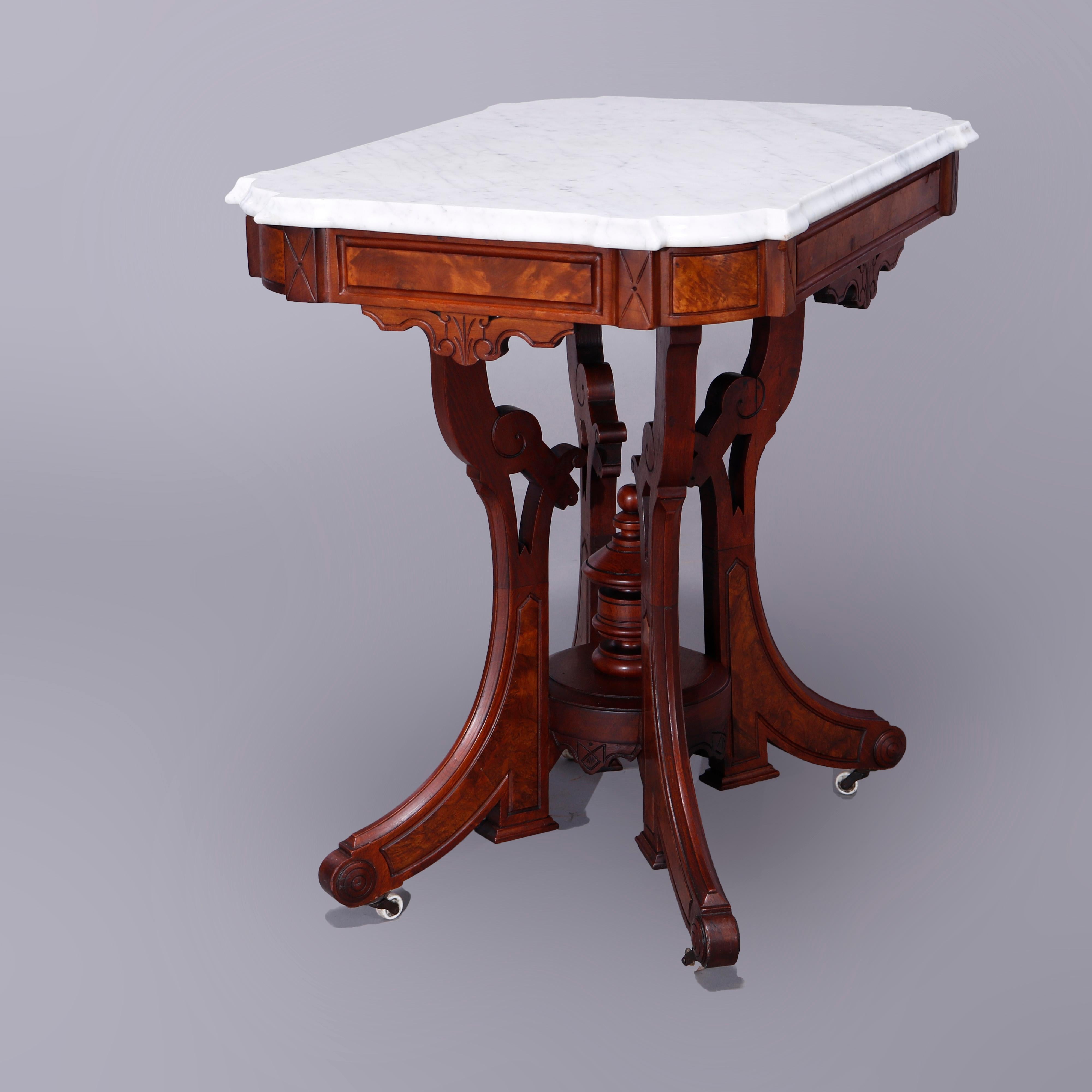antique marble top parlor table