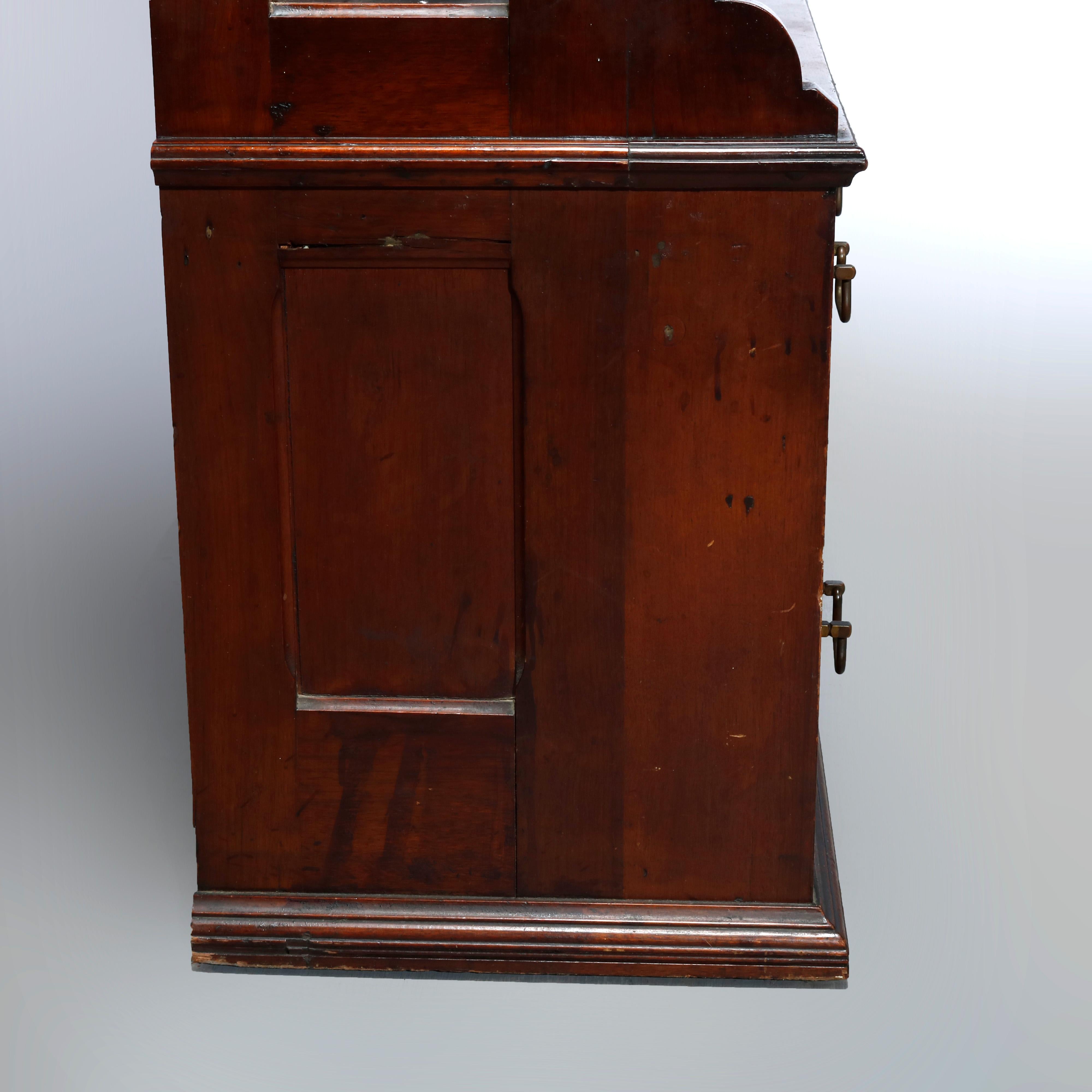 Antique Eastlake Walnut & Burl Sliding Door Display Case, Circa 1890 10