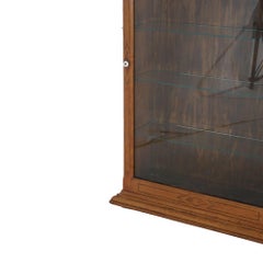 Antique Eastlake Walnut Country Store Hanging Display Wall Cabinet Circa 1890