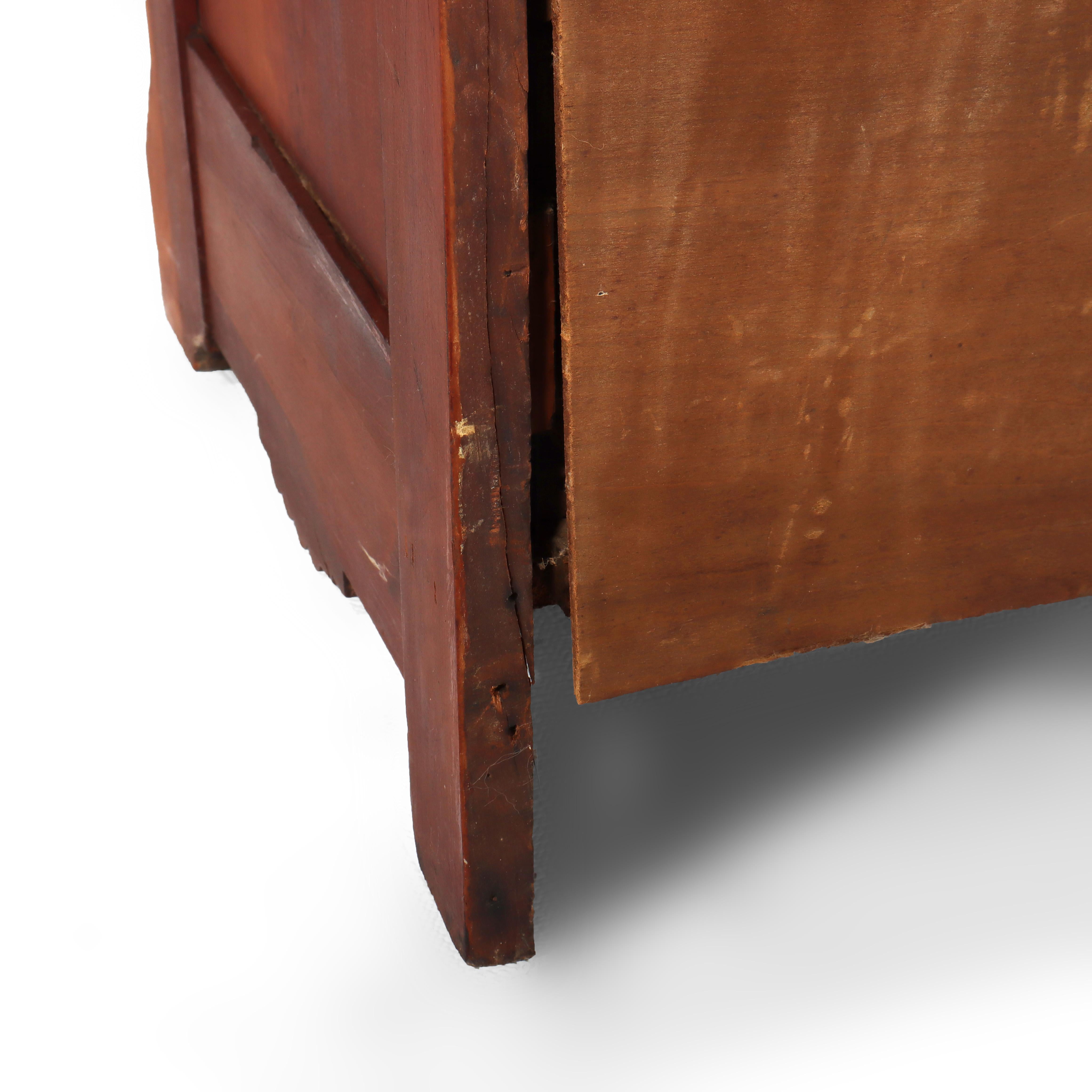 Antico scrittoio in noce Eastlake con pannello a cilindro Rolle c1890 in vendita 7