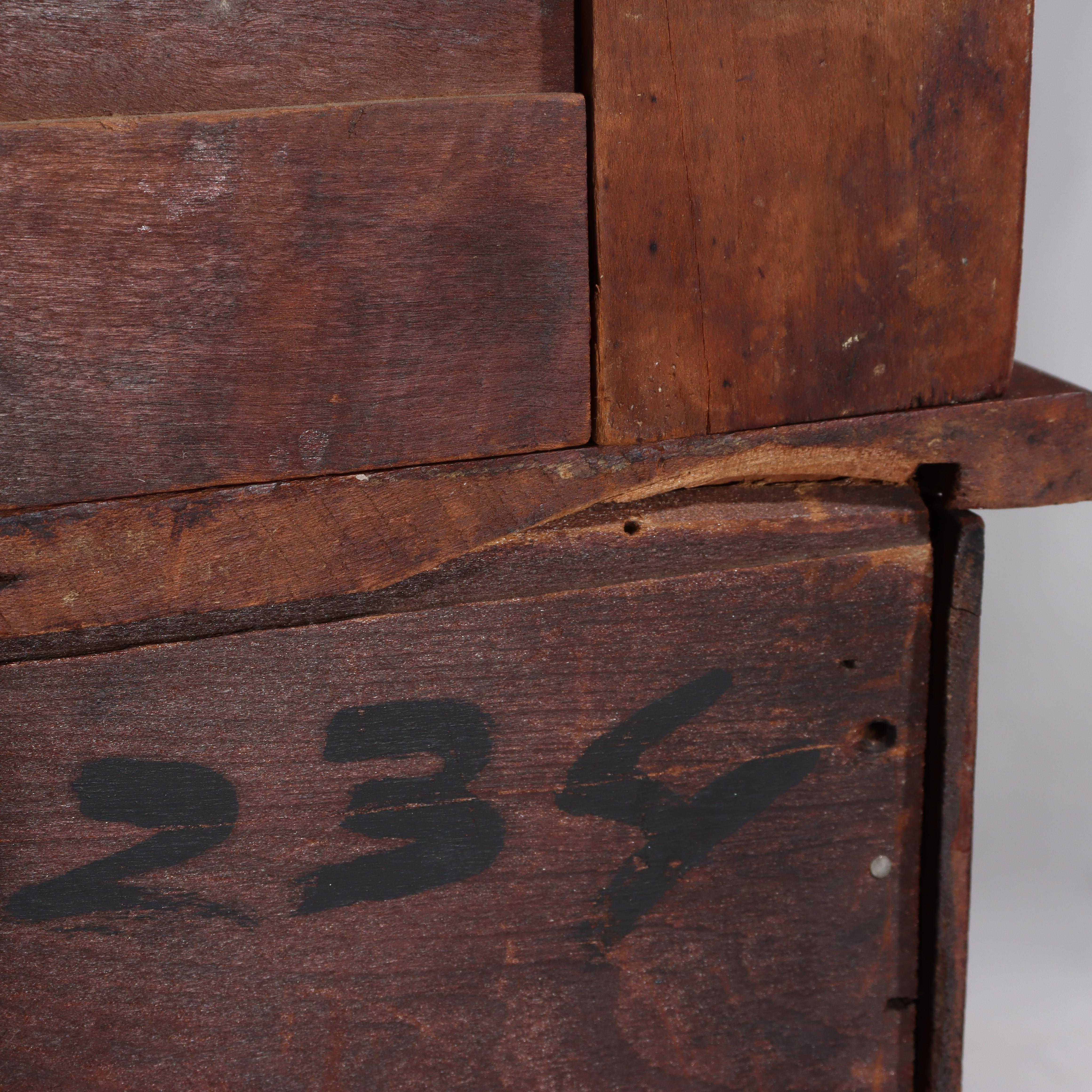 Antico scrittoio in noce Eastlake con pannello a cilindro Rolle c1890 in vendita 9