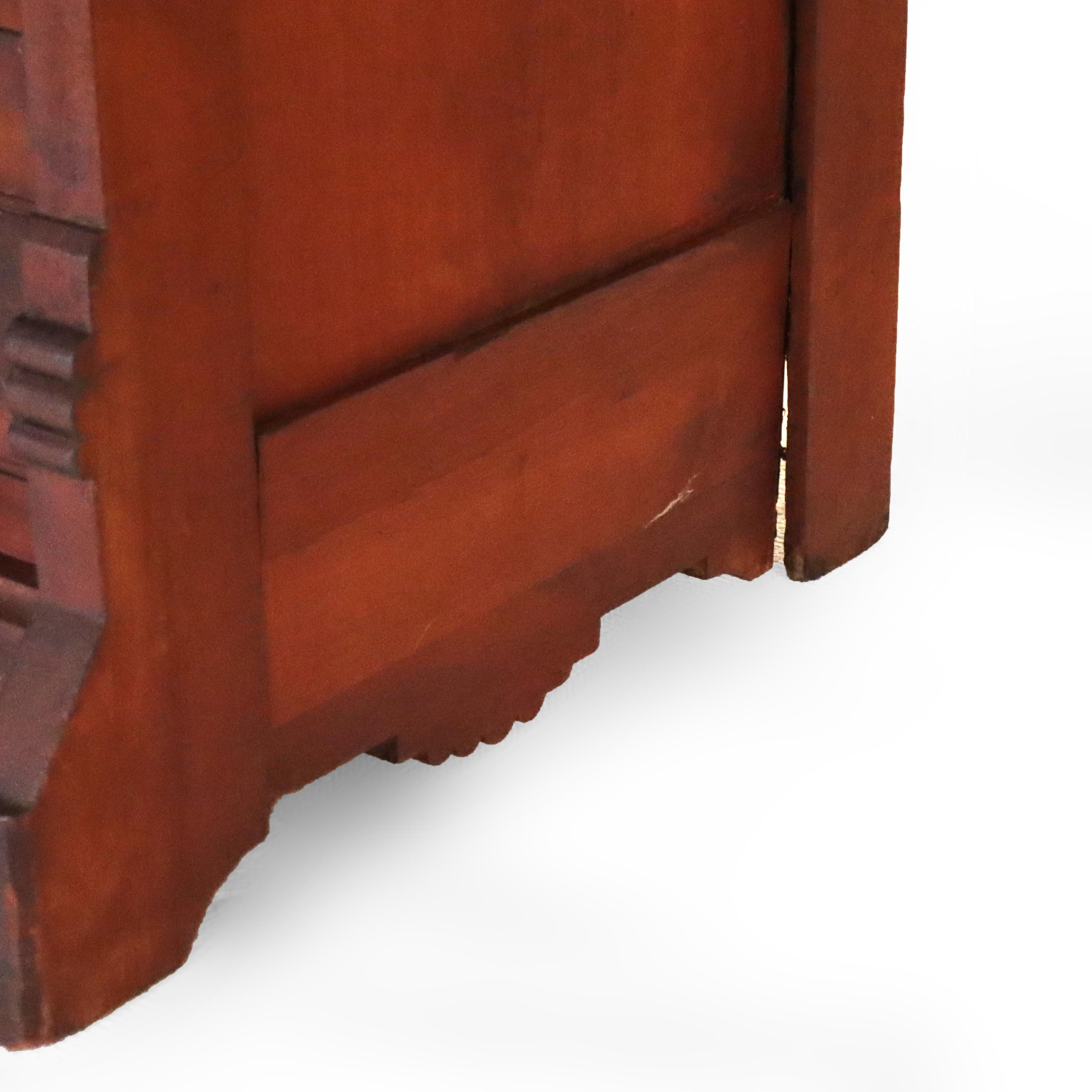 Antico scrittoio in noce Eastlake con pannello a cilindro Rolle c1890 in vendita 4