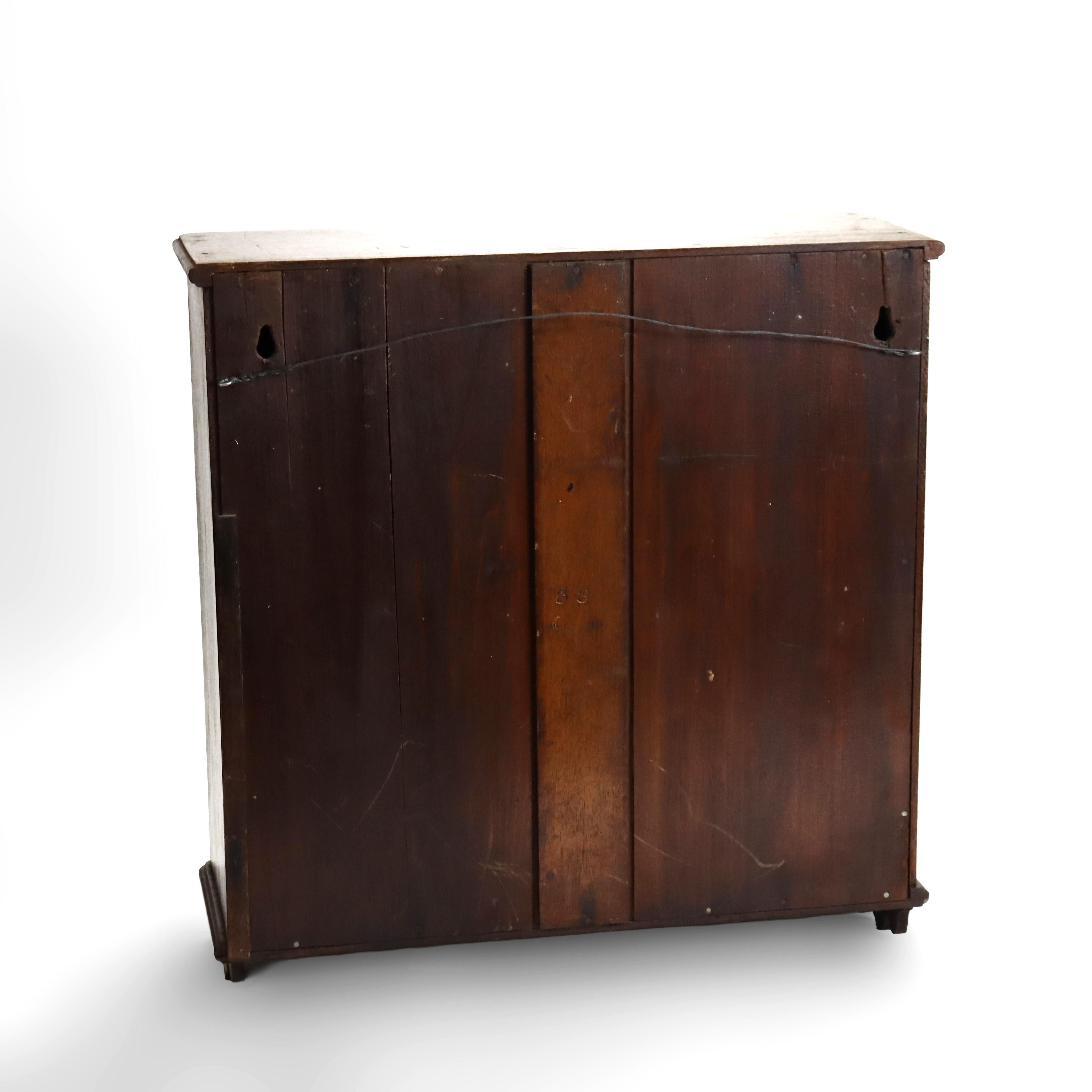 Ancienne armoire à pharmacie à 2 portes suspendues en noyer d'Eastlake C1880 en vente 7