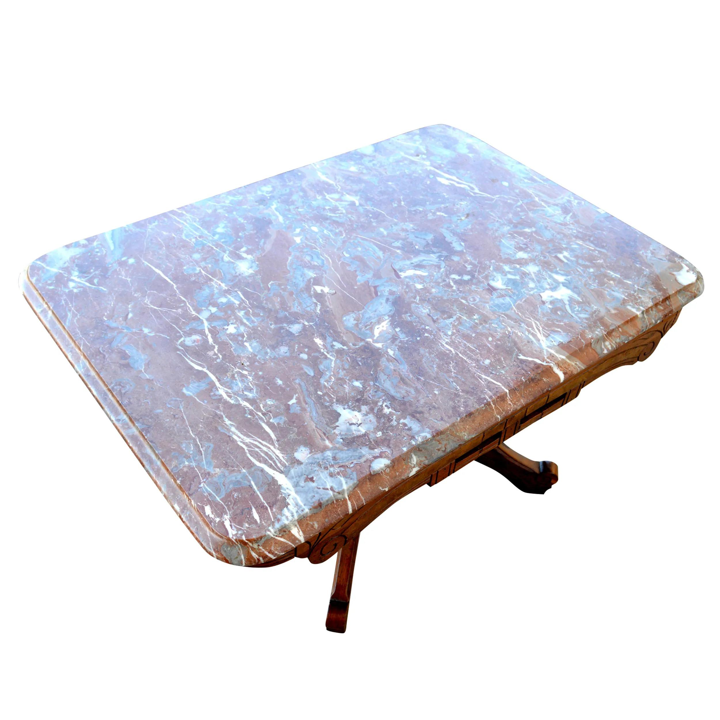antique marble coffee table