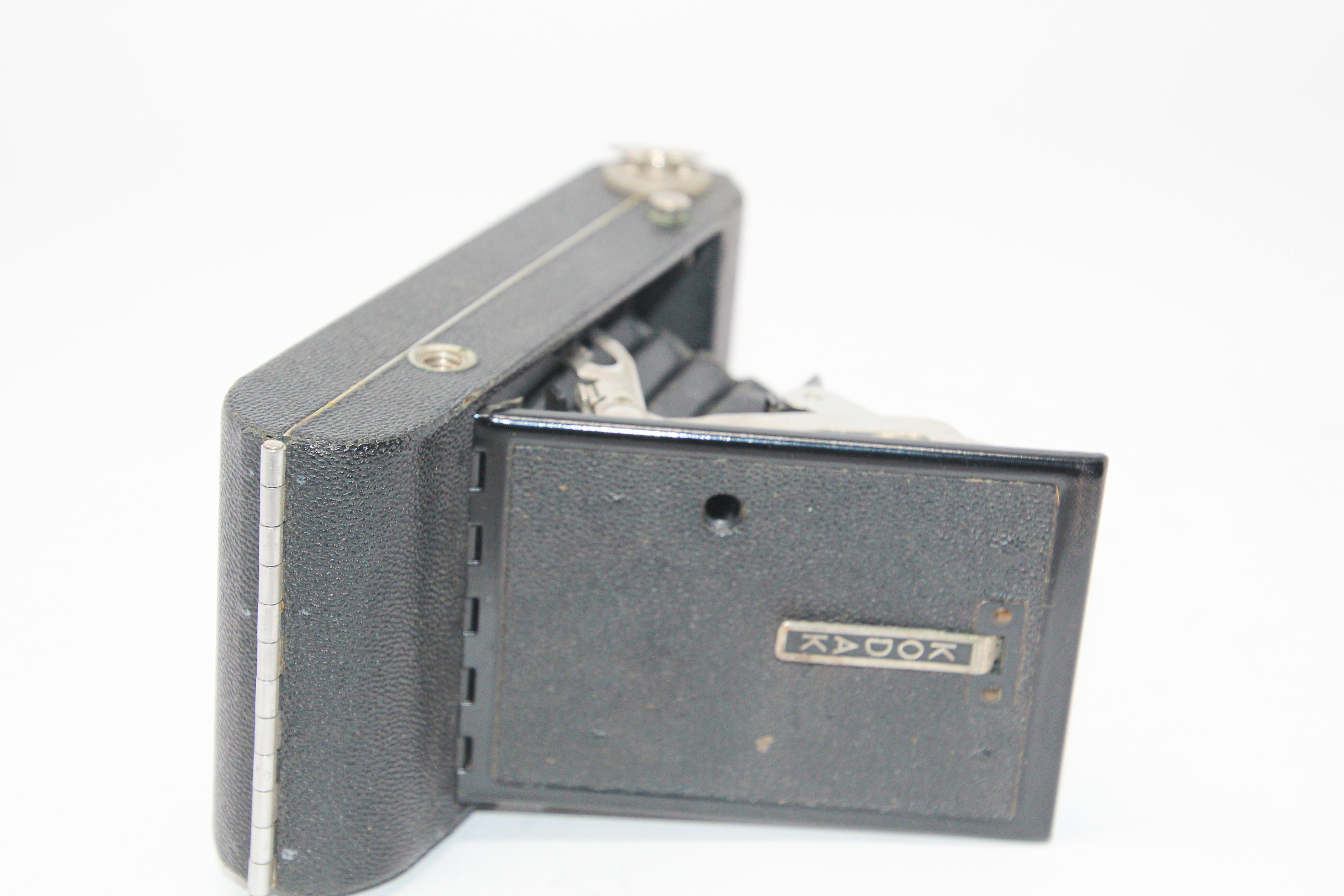 vintage kodak camera in leather case