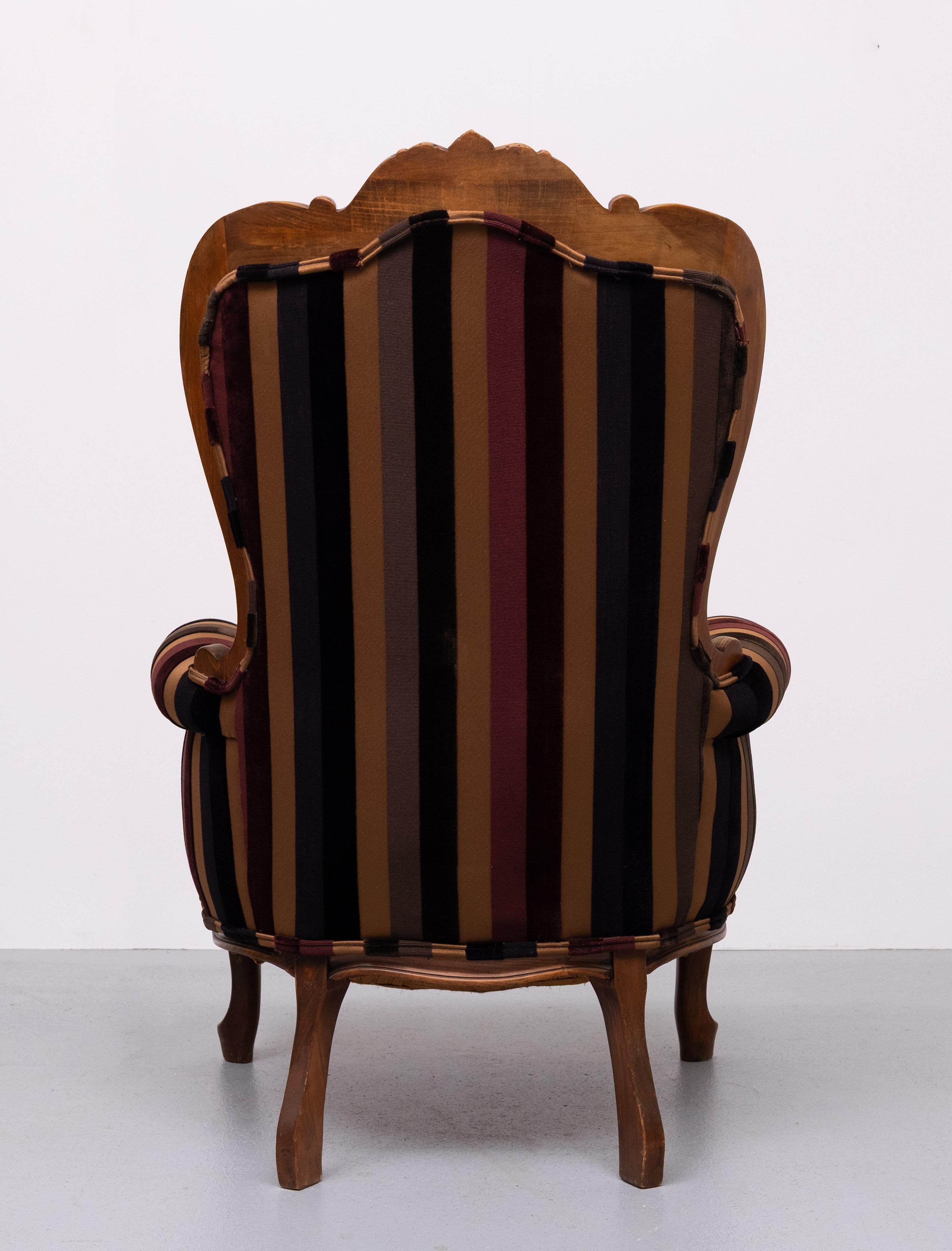 Sedia antica con rivestimento in tessuto Paul Smith  1880s in vendita 1