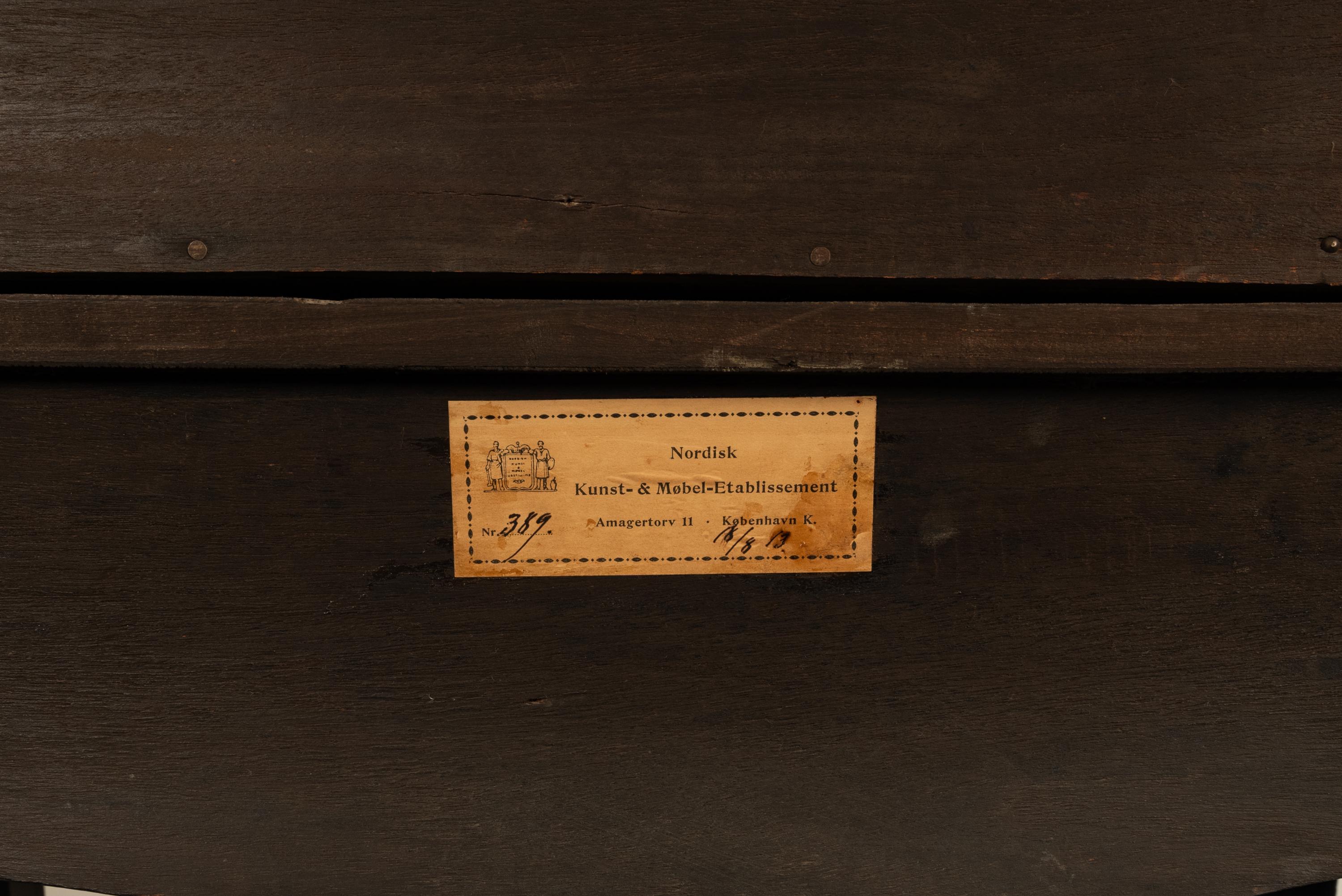 Antique Ebonised Boulle Ormolu Desk Cabinet Bonheur du Jour Kunst Mobel Denmark For Sale 13