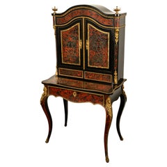 Antique Ebonised Boulle Ormolu Desk Cabinet Bonheur du Jour Kunst Mobel Denmark