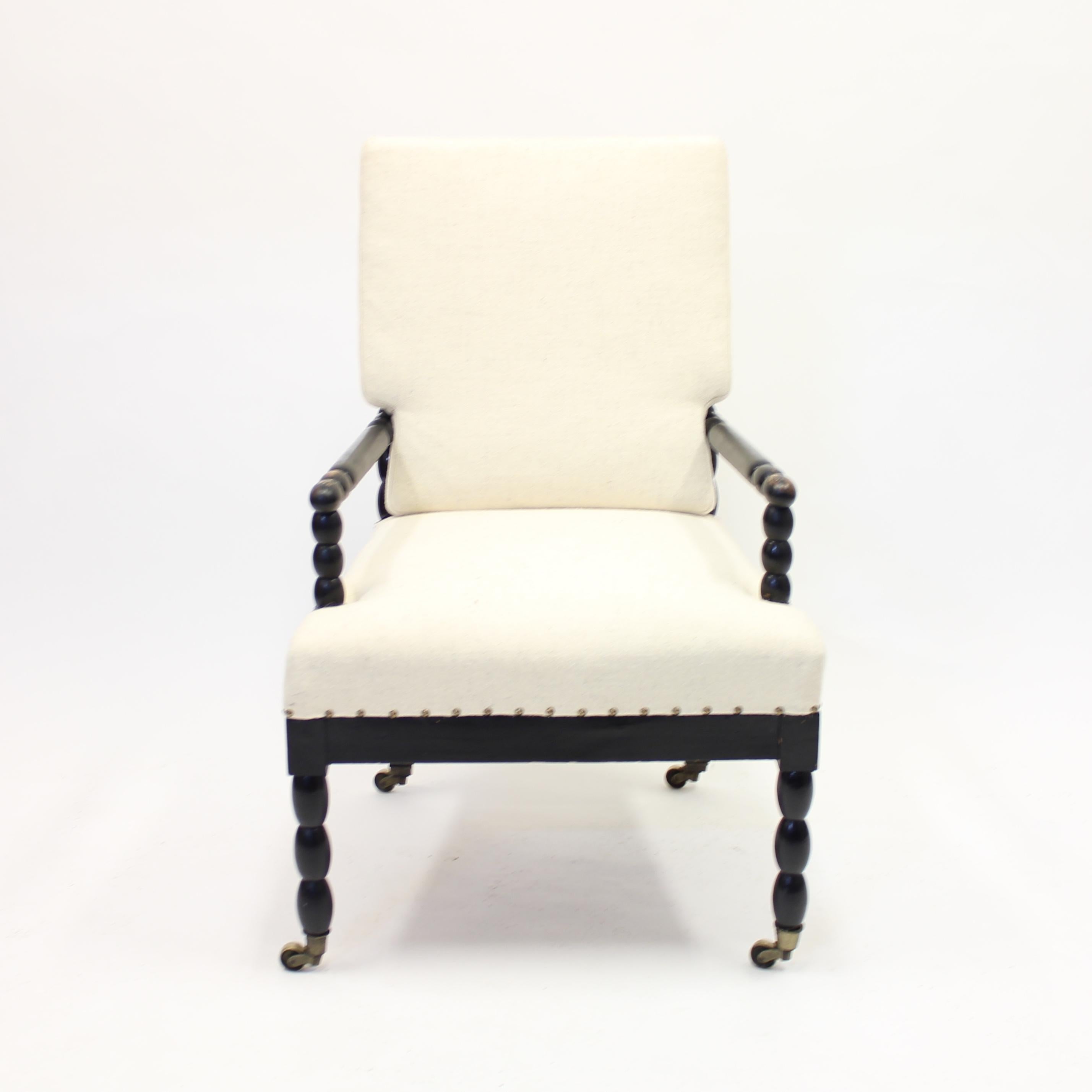 20th Century Antique Ebonized Bobbin Turned Chair, ca 1900
