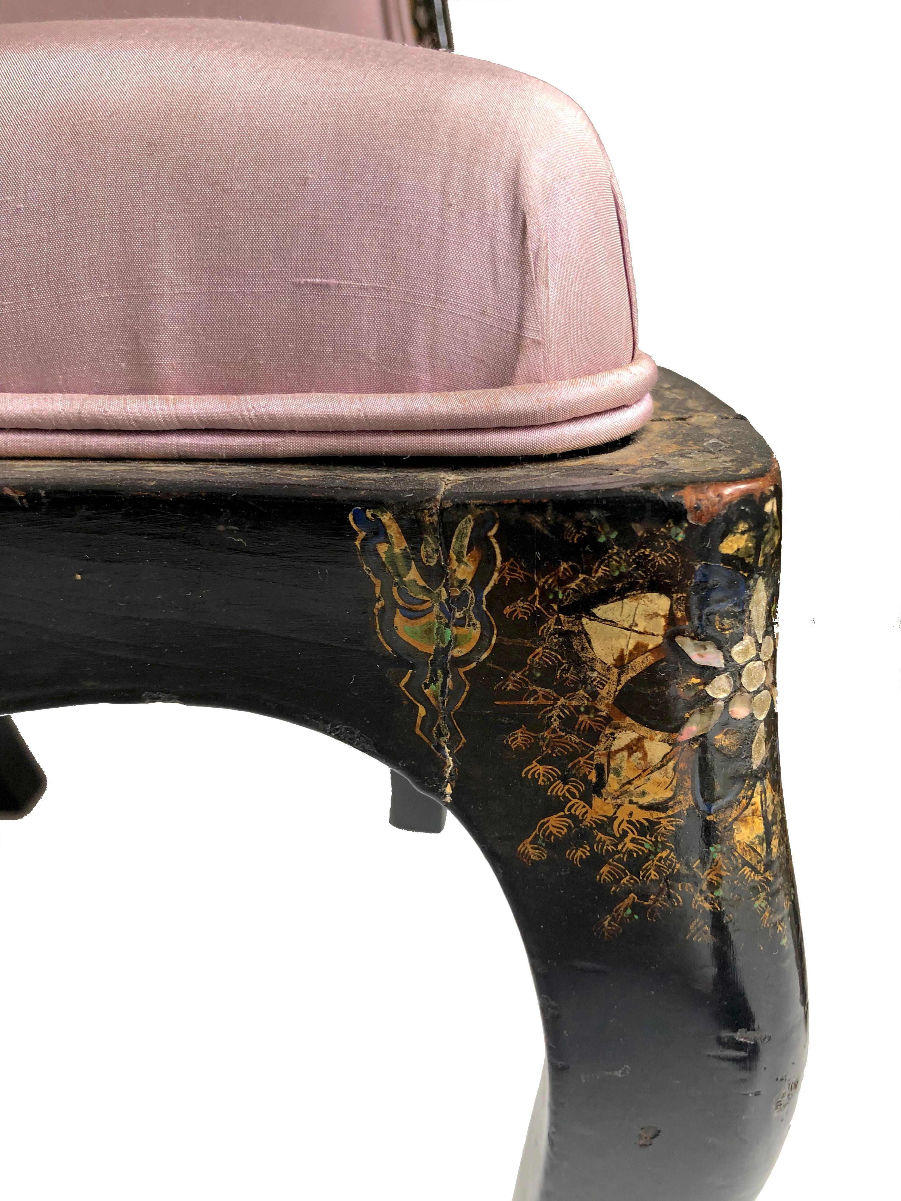 Antiker ebonisierter Stuhl (Spätes 19. Jahrhundert) im Angebot