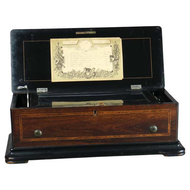 Antique Swiss Rosewood Cylinder Music Box, circa 1890 at 1stDibs ...