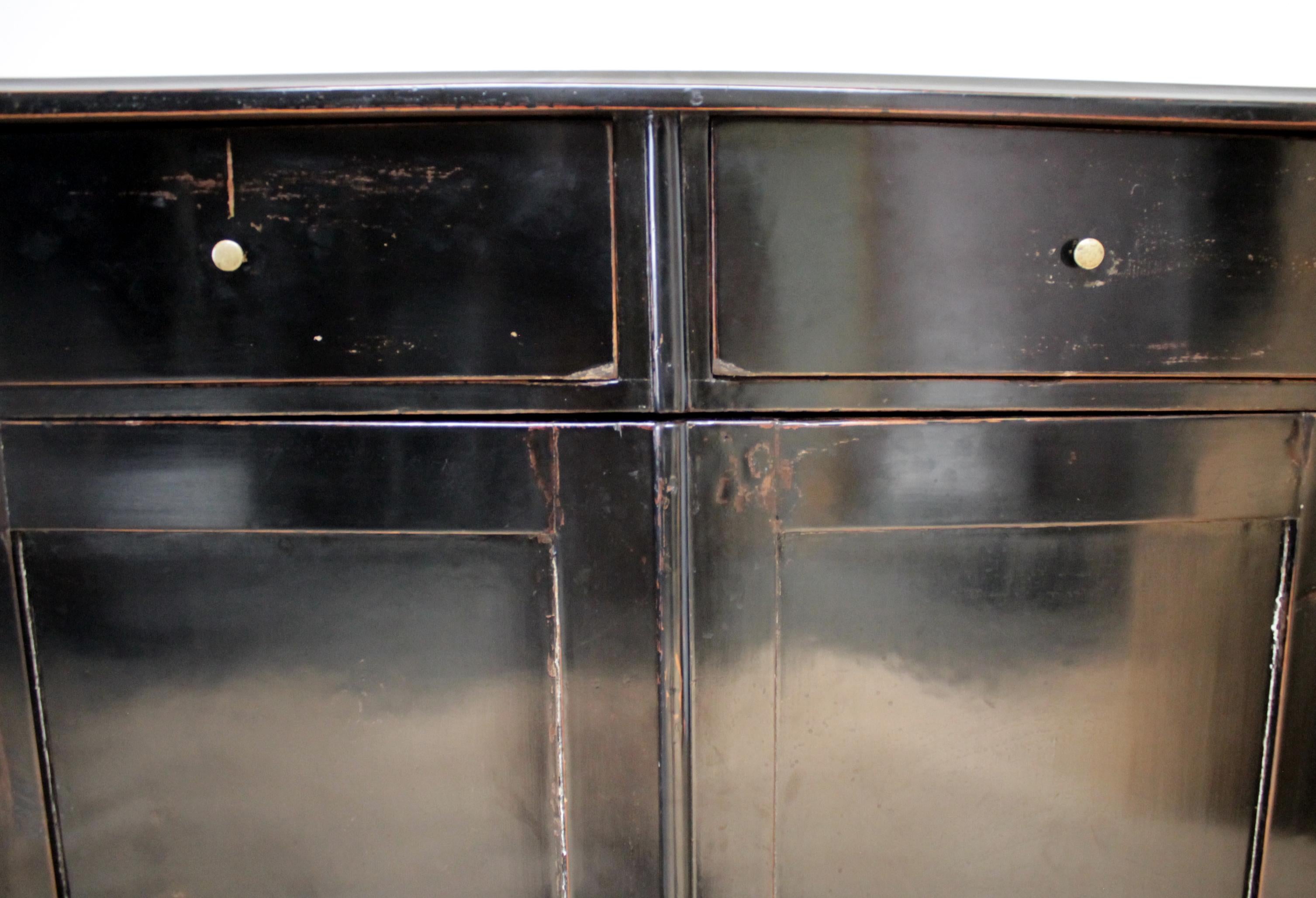 Antique Ebonized Painted Cabinet from England 4