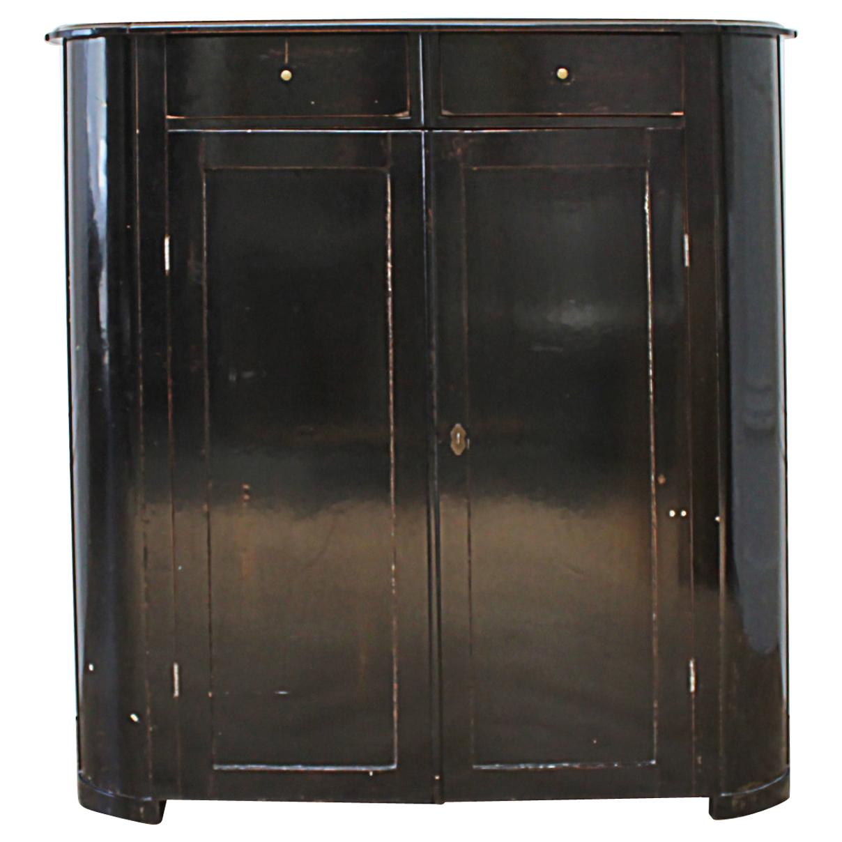 Antique Ebonized Painted Cabinet from England