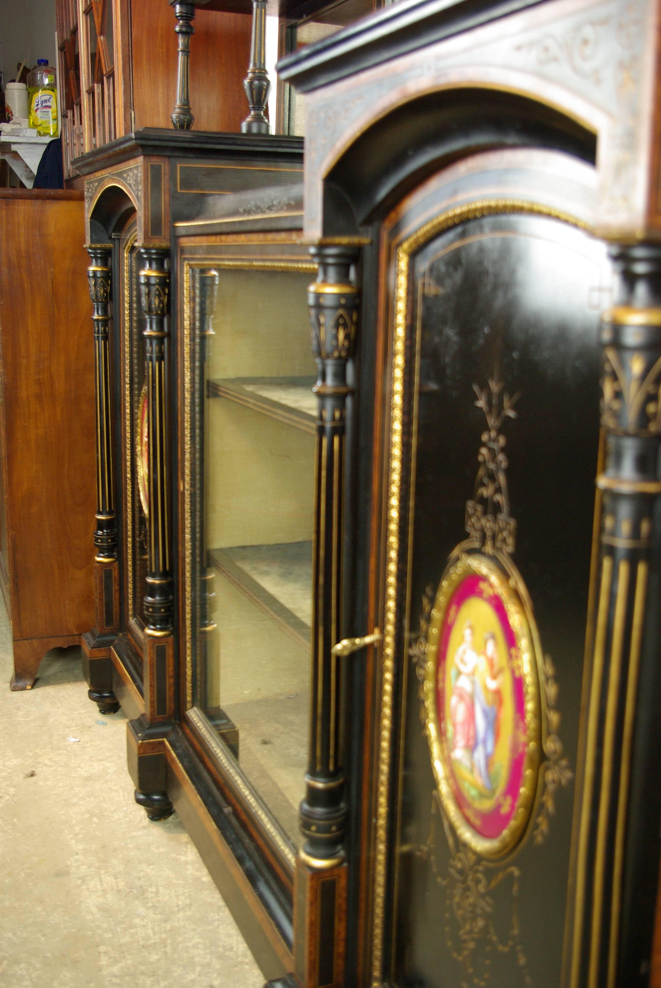 Antique Ebonized Sideboard, Victorian Sideboard, Aesthetic Movement, 1880, B1134 4