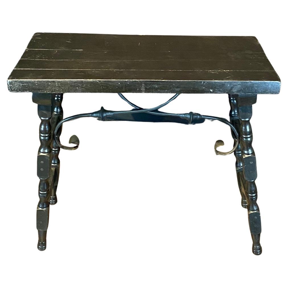 Antique Ebonized Spanish Console Table