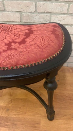 Antique Ebony Stool Bench with Nail Head Finish