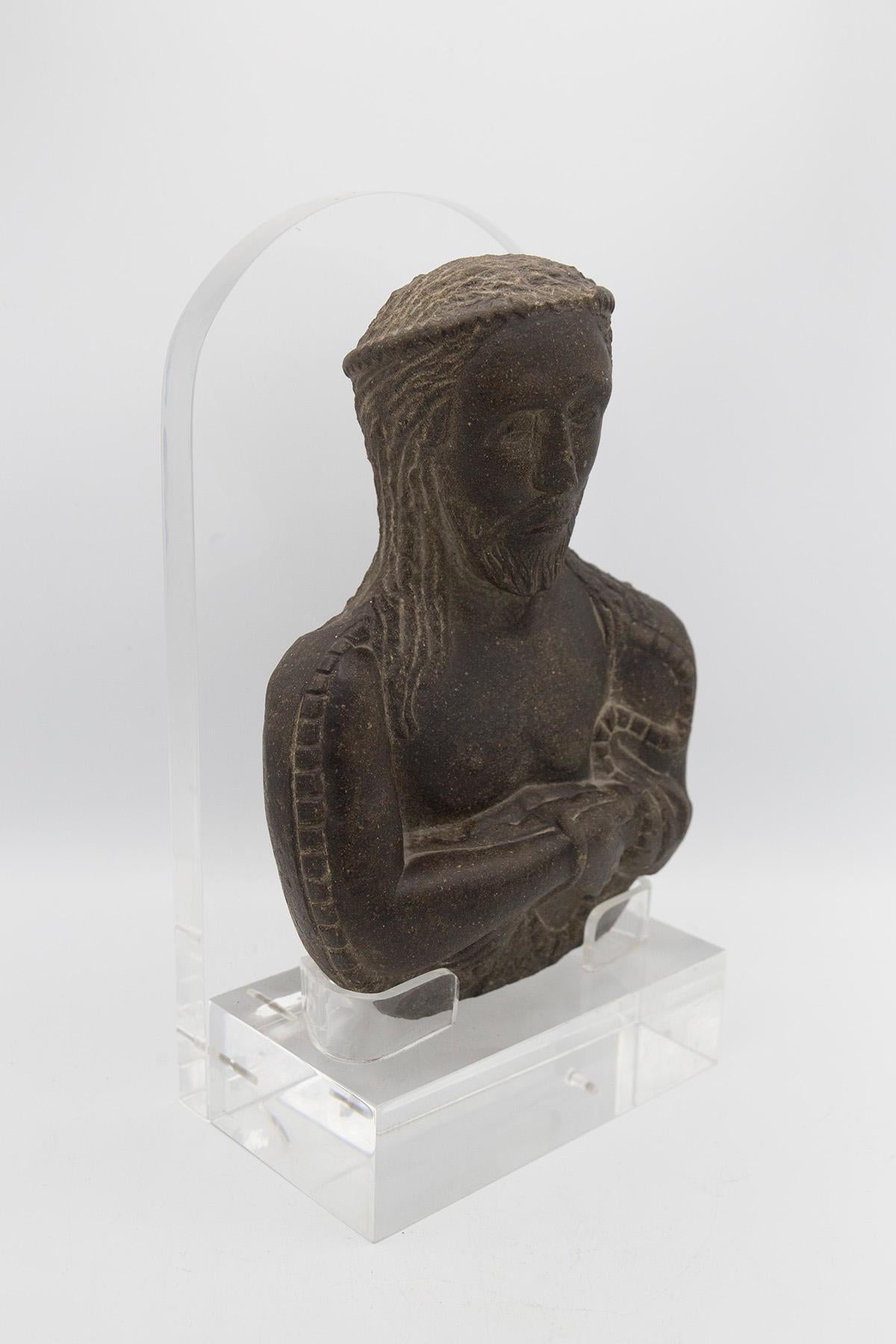 italien Antique Ecce Homo en pierre sculpte en vente