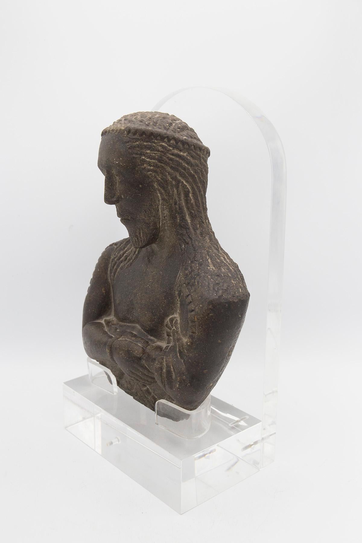 Pierre Antique Ecce Homo en pierre sculpte en vente