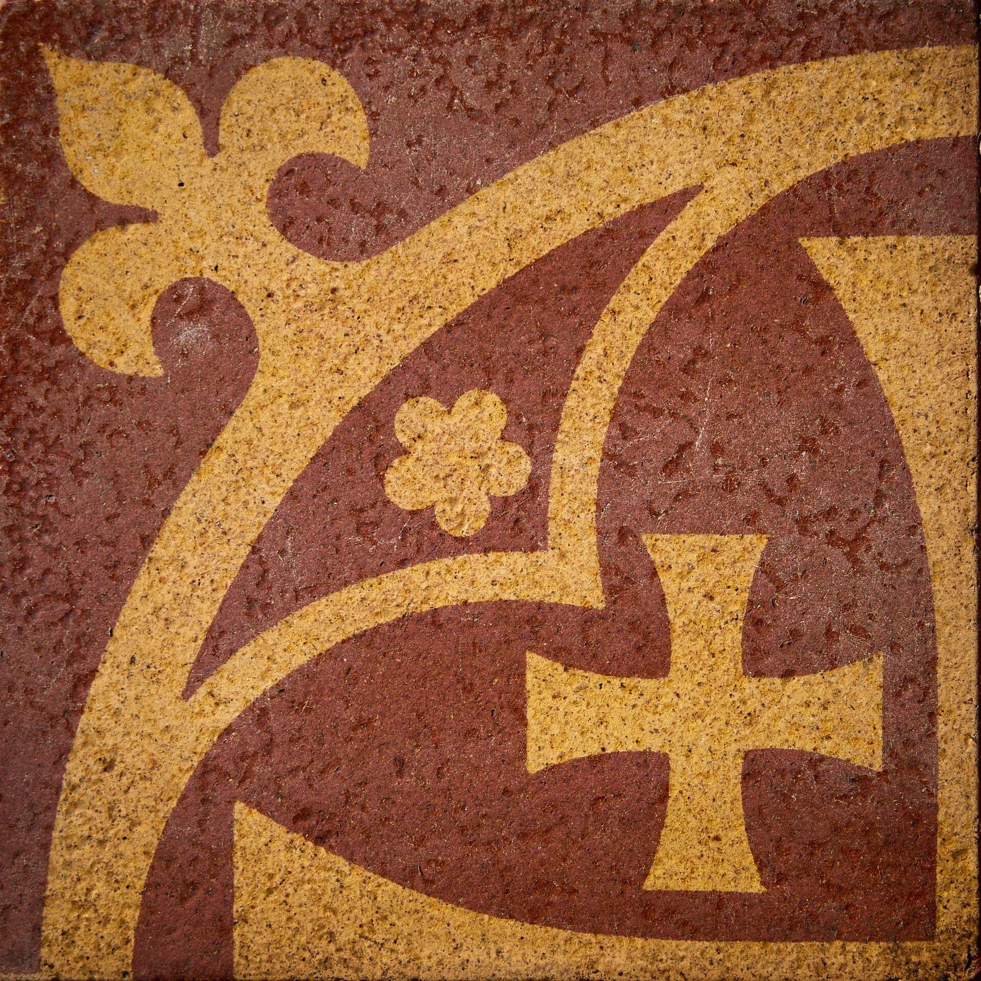 Victorian Antique Ecclesiastical Encaustic Tile Panel For Sale