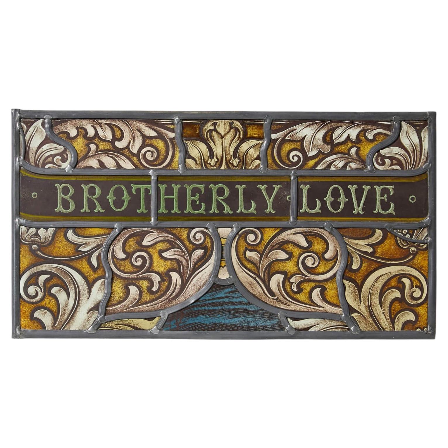 Antique Ecclesiastical Stained Glass Window For Sale