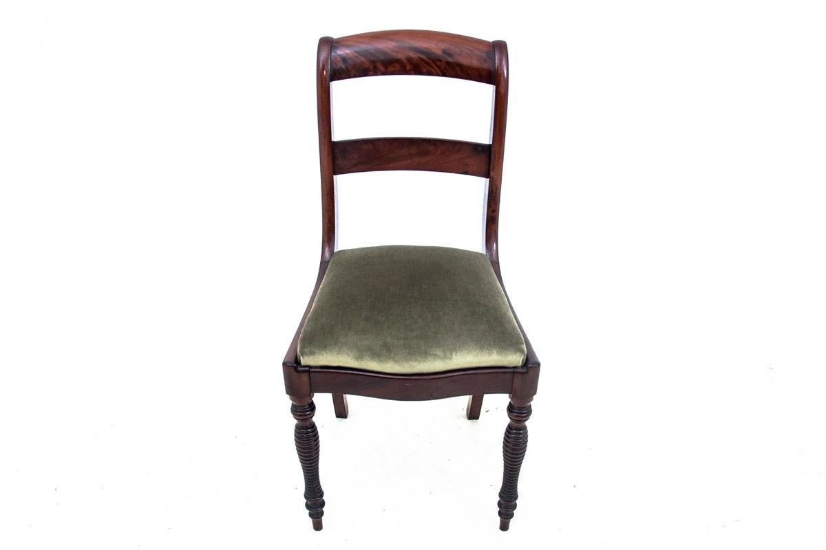 French Antique Eclectic Mahogany Chair, France, Late 19th Century