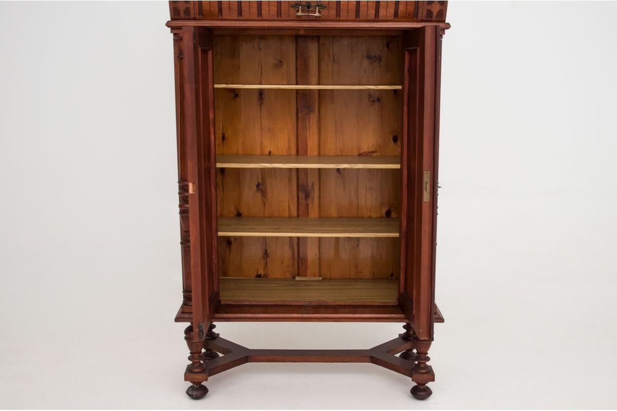 Walnut Antique Eclectic Vertico Cabinet