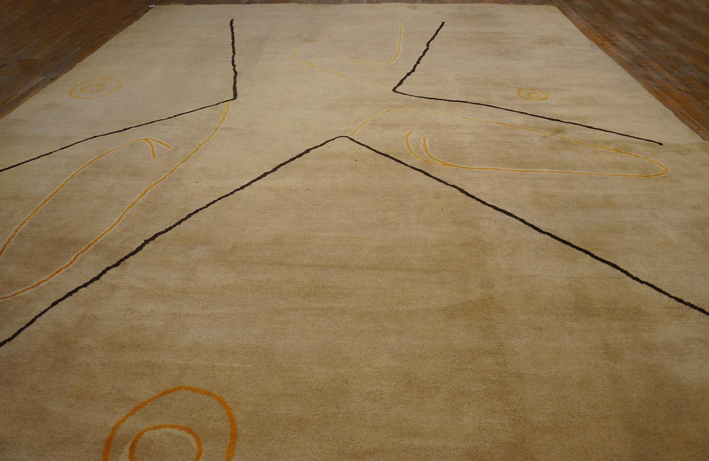 Mid Century Ecuadorian Carpet By Olga Fisch ( 12' 4'' x 17' 3'' - 376 x 526 cm ) For Sale 2
