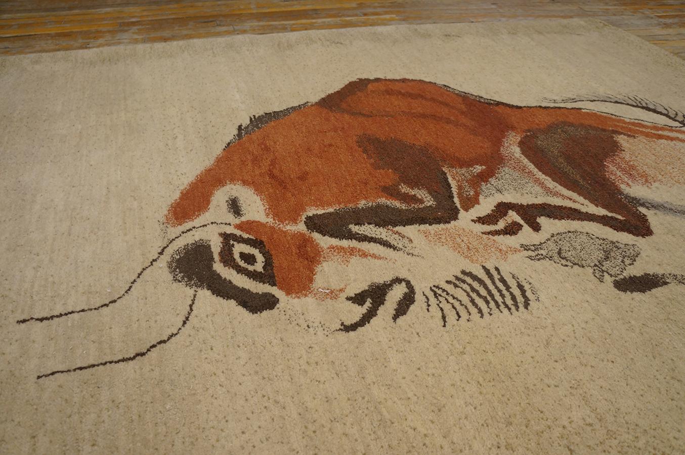 Hand-Knotted Mid Century Ecuadorian Carpet By Olga Fisch ( 5'2