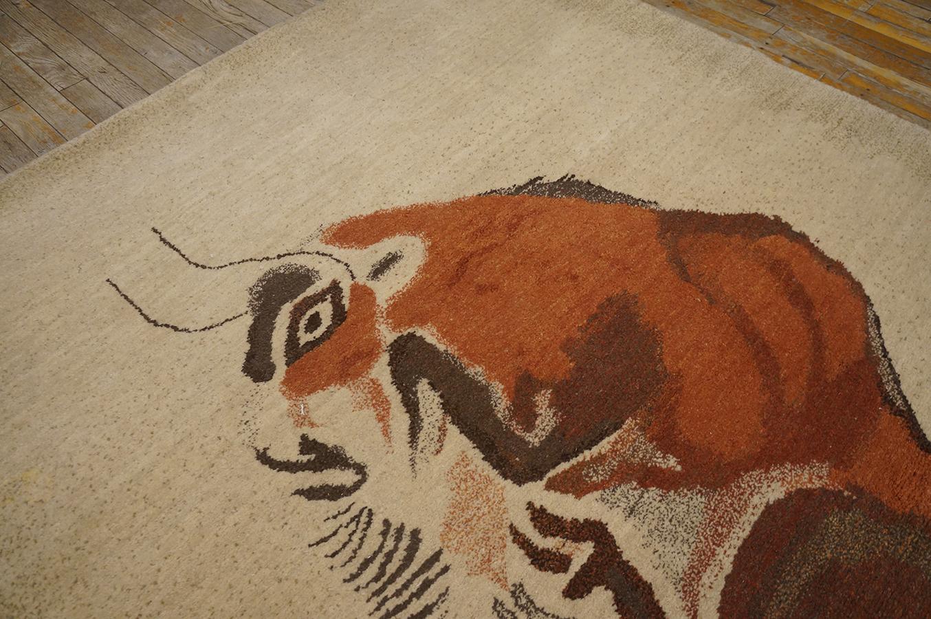 Wool Mid Century Ecuadorian Carpet By Olga Fisch ( 5'2