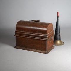 Antique Edison Cylinder Phonograph with Cygnet Horn C1910