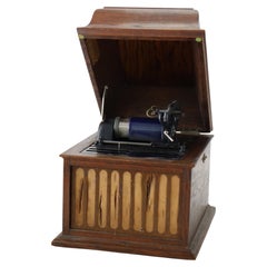 Antique Edison Oak Amberola Cylinder Phonograph C1910