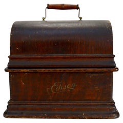 Antique Edison Oak Standard Cylinder Phonograph Model D C1920