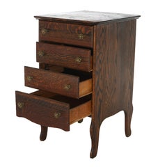 Antique Edison Phonograph Oak Cylinder Cabinet Circa 1900