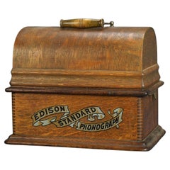 Antique Edison Standard Cylinder Oak Phonograph Circa 1920