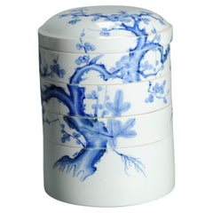 Antique Edo 18/19th C Japanese Jubako Ikegawa Ware Tea Ceremony Box Japan