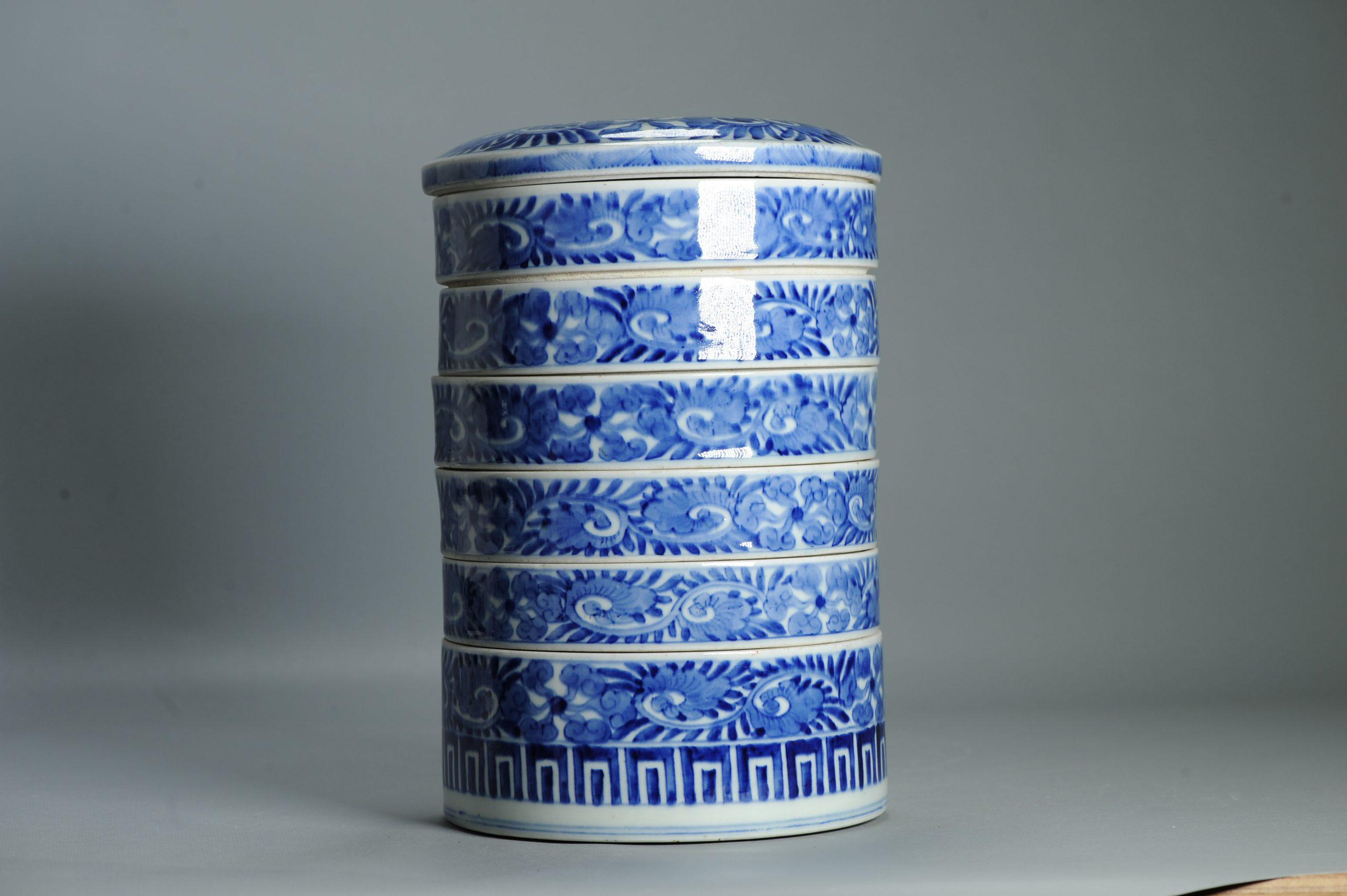 XIXe siècle Ancienne boîte à nourriture japonaise Edo 19C Ikegawa Ware Boîte pour la cérémonie du thé Japon en vente