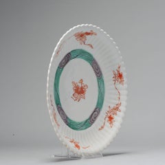 Antiguo plato hondo de porcelana japonesa Edo Arita Japón, Siglo XVIII