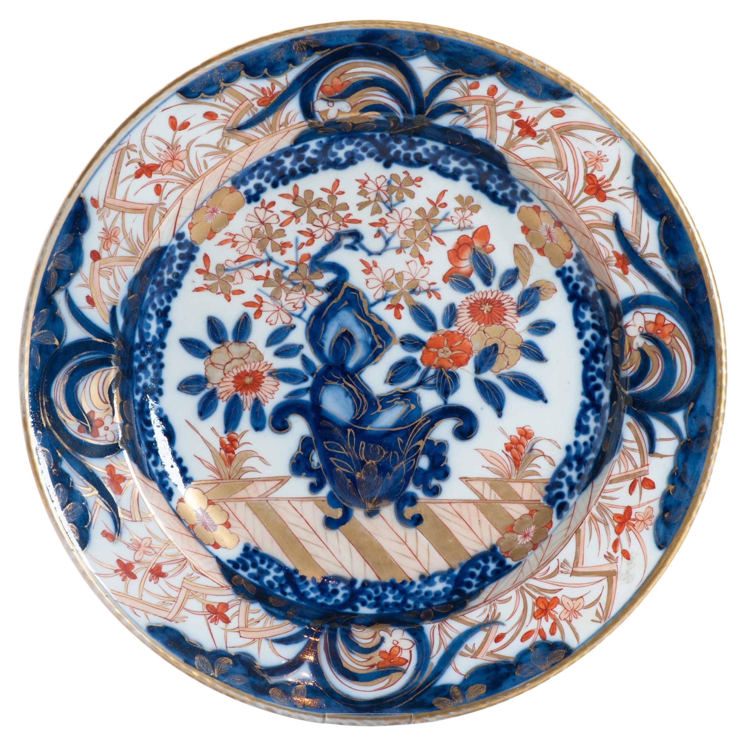 Antiker, großer Imari-Blumenkorb aus japanischem Porzellan aus der Edo-Zeit, ca. 1700 im Angebot
