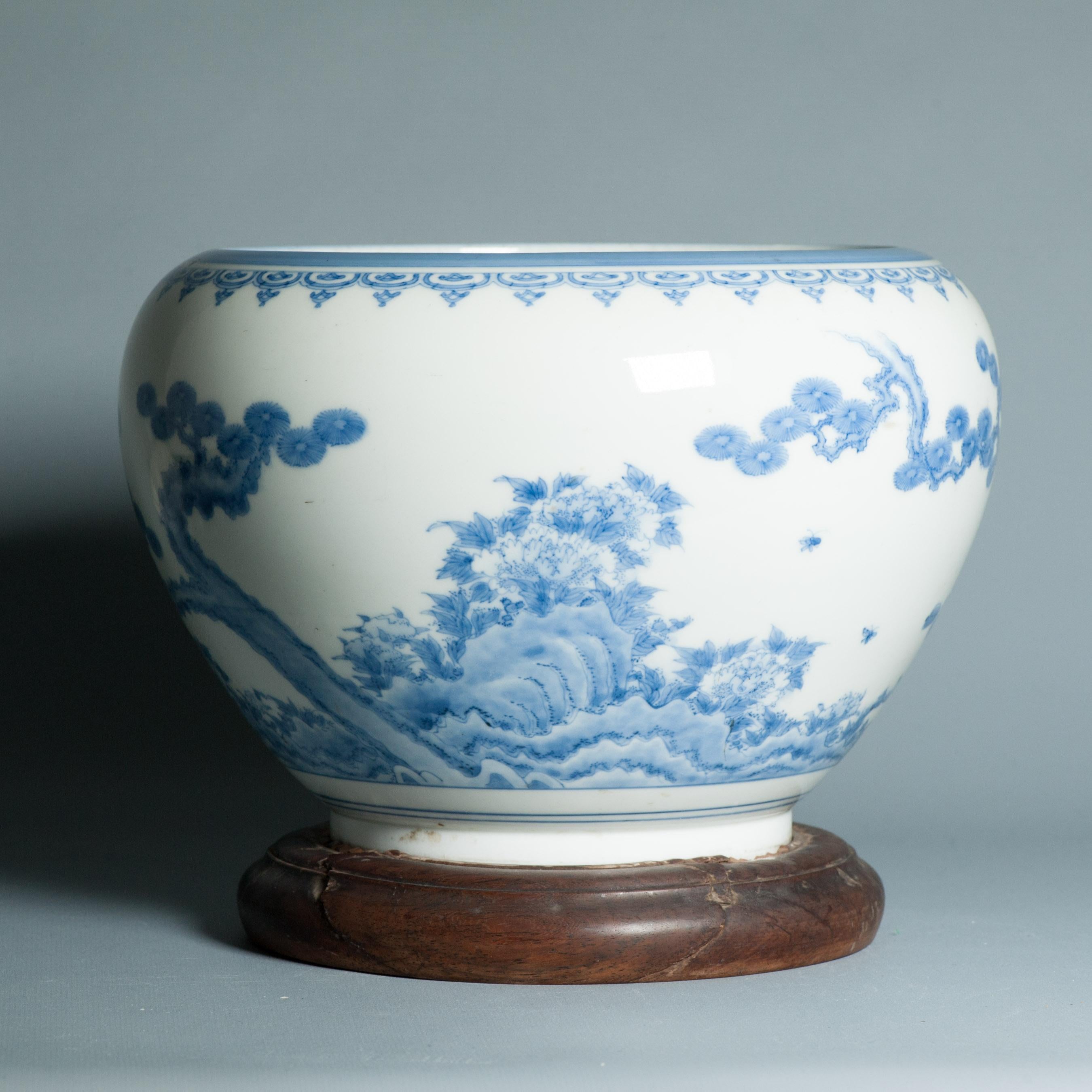 Antiquité - Période Edo/Meiji 18/19C - Cachepot japonais Hirado avec garçons jouant en vente 12