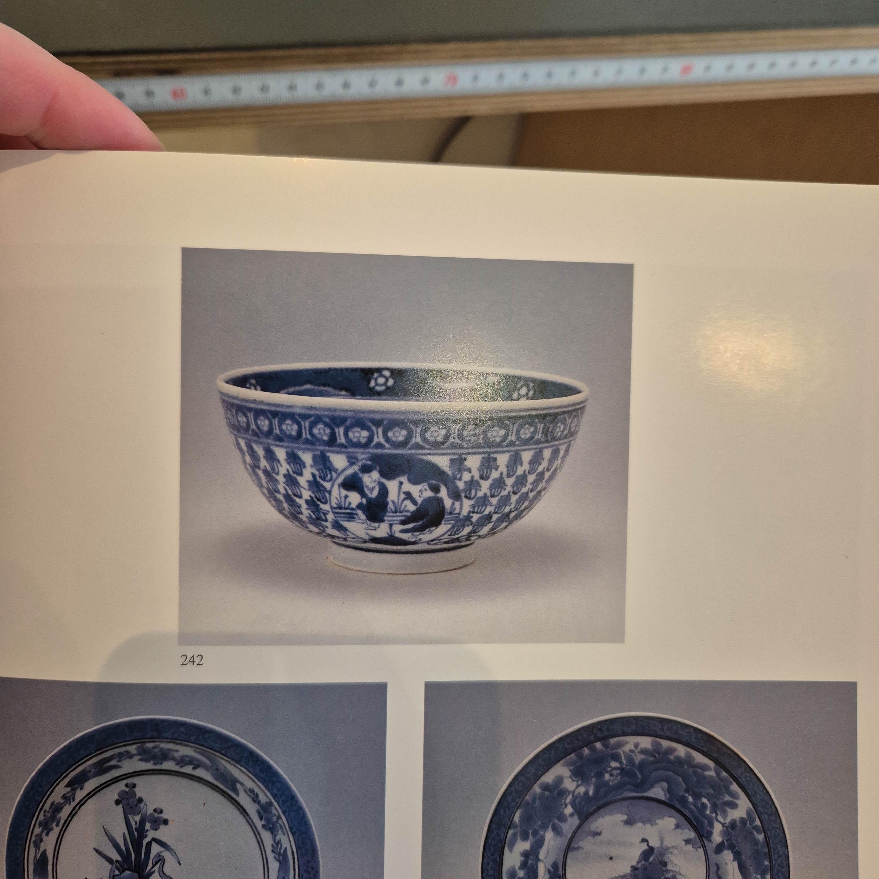 18th Century and Earlier Antique Edo Period 17C Japanese Porcelain Bowl Ming Revival IMMORTALS For Sale