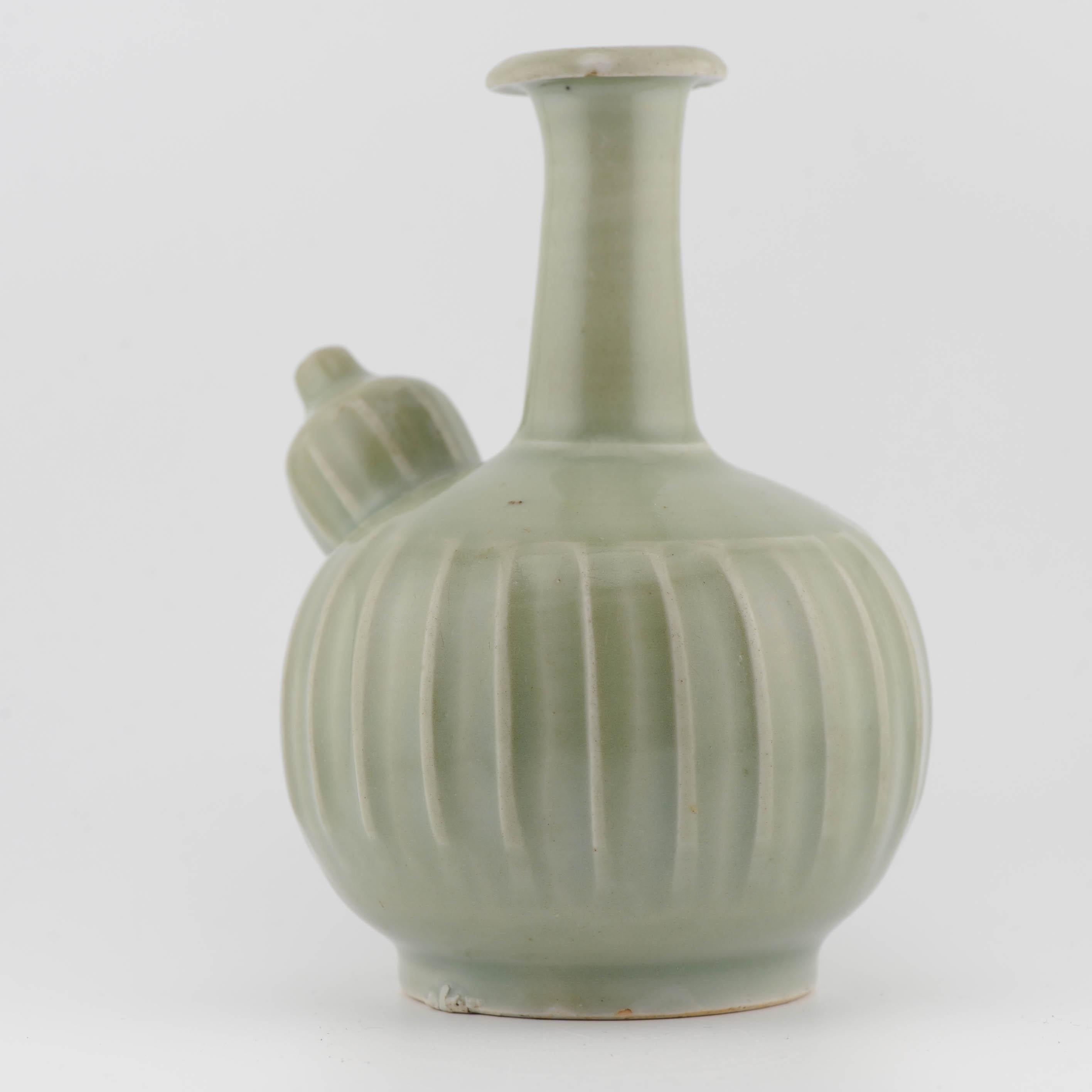 Antica porcellana giapponese di Celadon Ghendi del periodo Edo del XVII secolo, oggetto raro in vendita 5